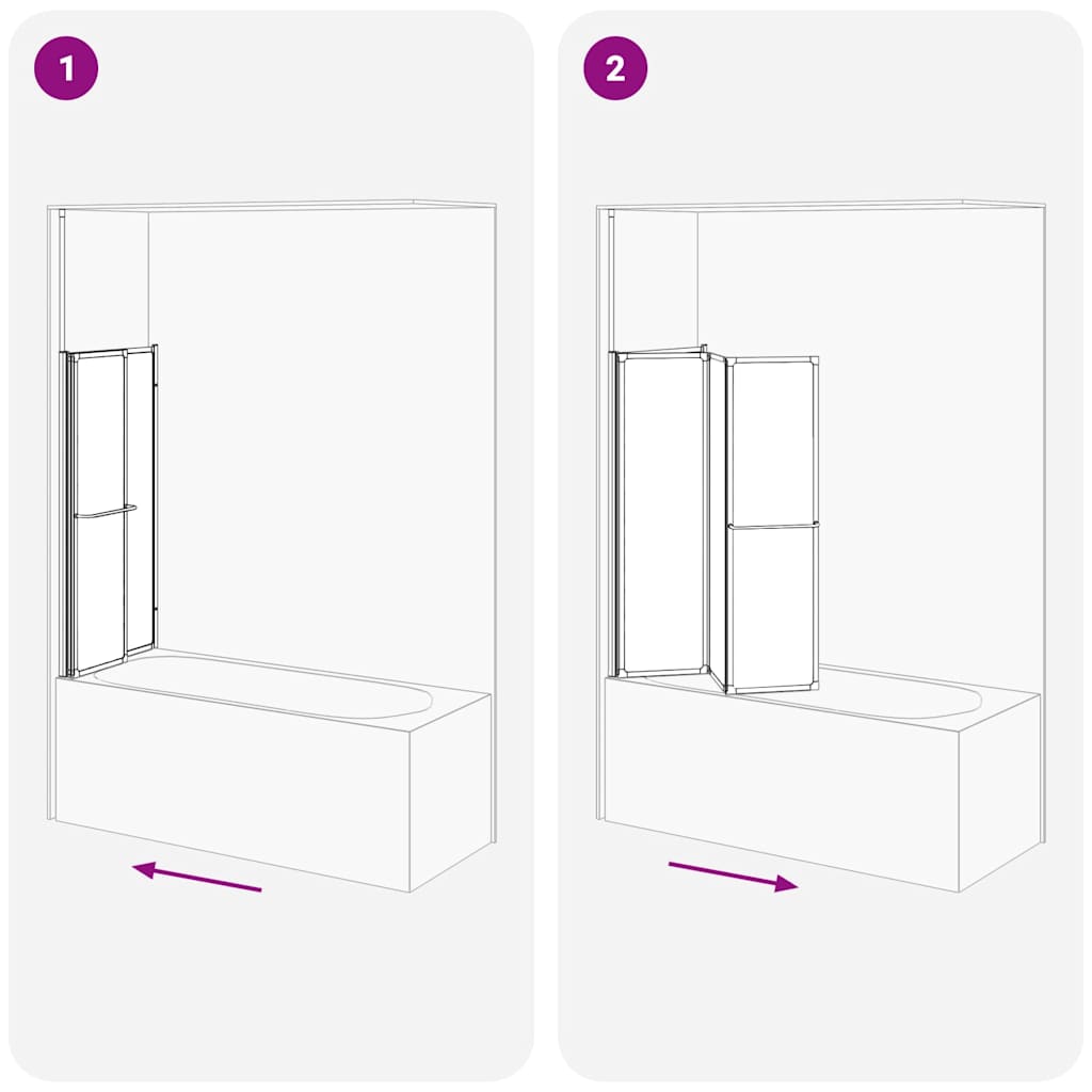 Badewannenbildschirm Matt 120 x 70 x 137 cm