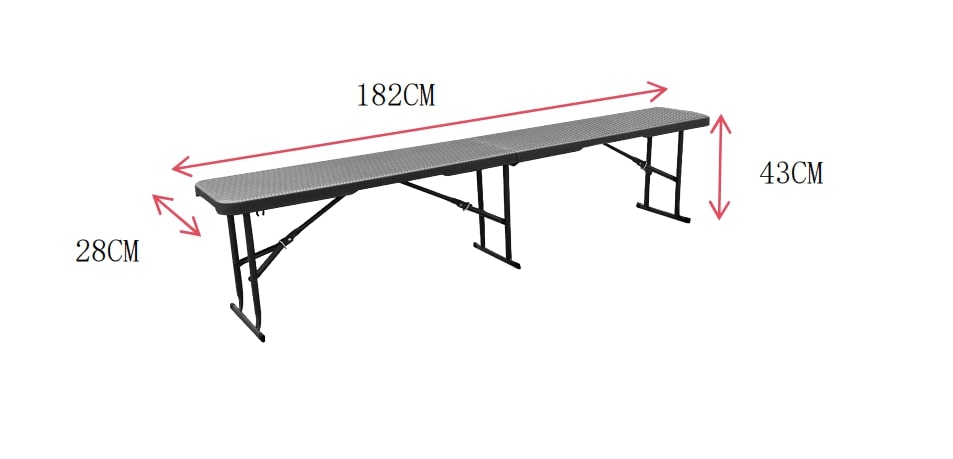 Design Festzeltgarnitur Rattan Optik klappbar aus Kunststoff schwarz - 3 Teilig