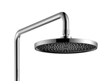 Overhead shower rail set chrome