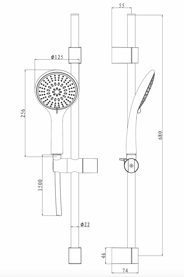 Brauseset mit 5 Funktionen Brause