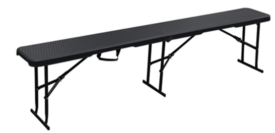 Klappbank Rattan optik 182x28x43 cm