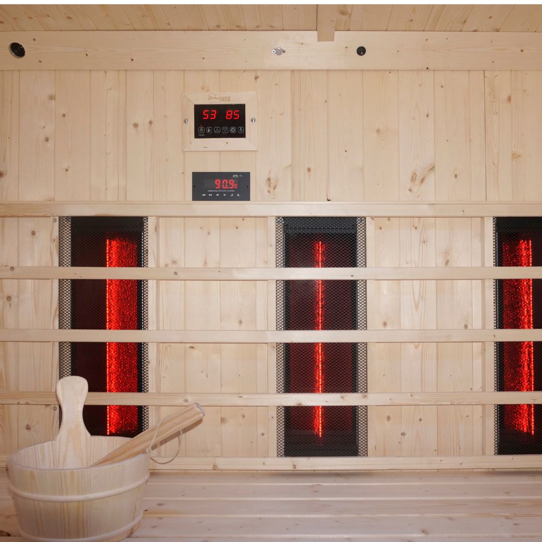 Outdoor Kombination Sauna und Infrarotkabine LAHTI für 4 - 6 Personen