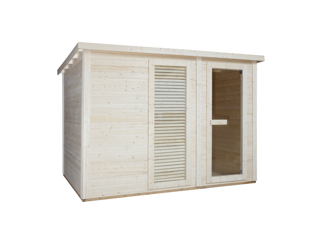 Outdoorsauna VAASA für 4 - 5 Personen mit Umkleide