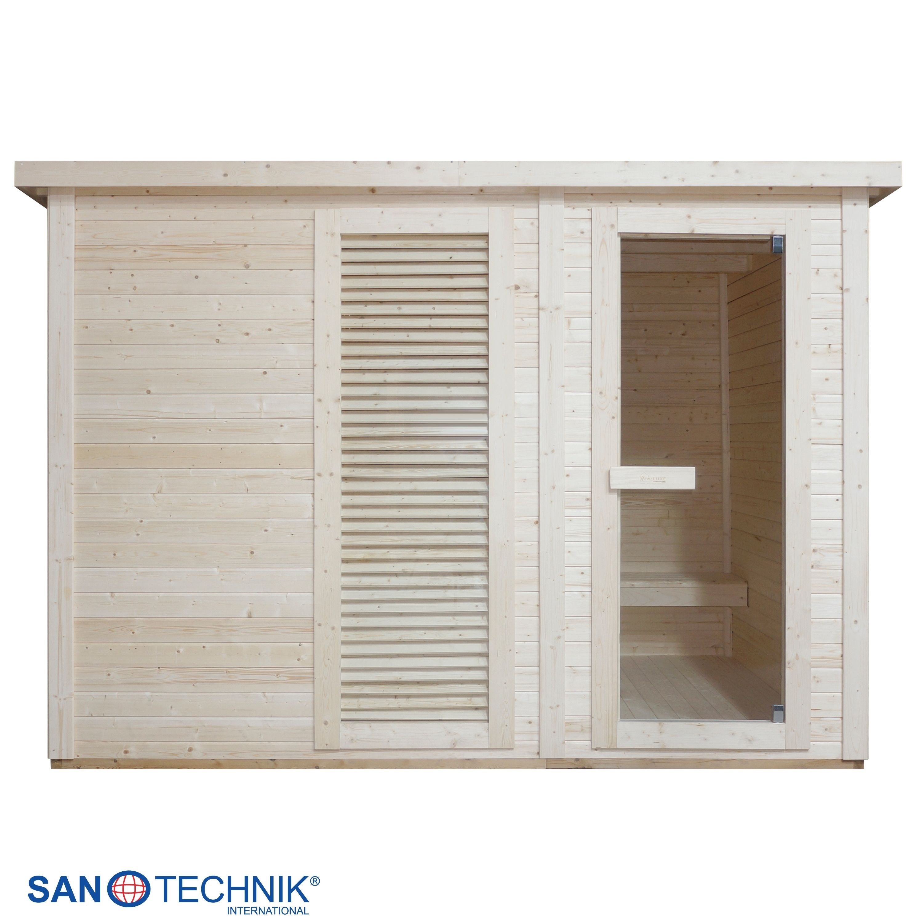 Outdoorsauna VAASA für 4 - 5 Personen mit Umkleide