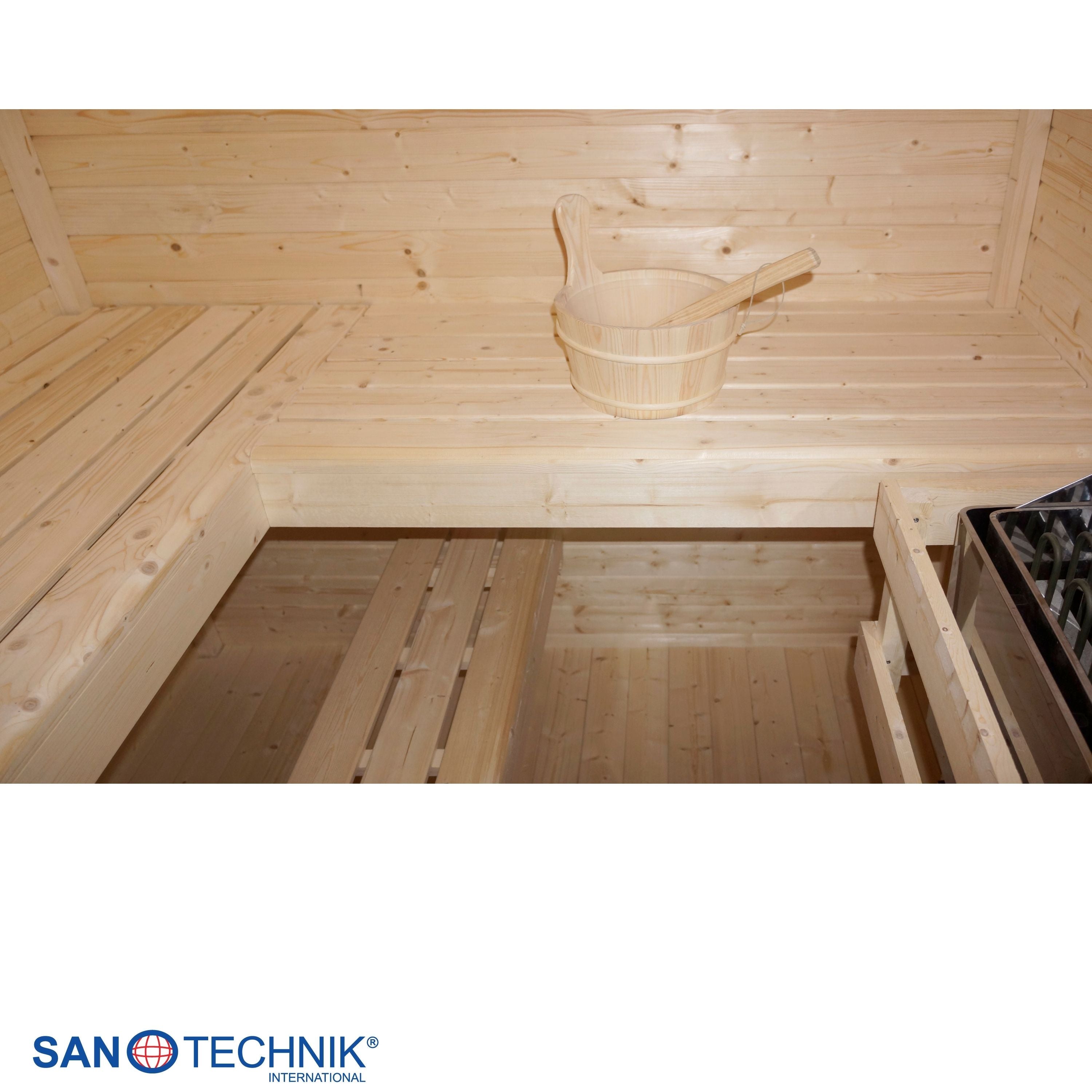 Outdoorsauna VAASA für 4 - 5 Personen mit Umkleide