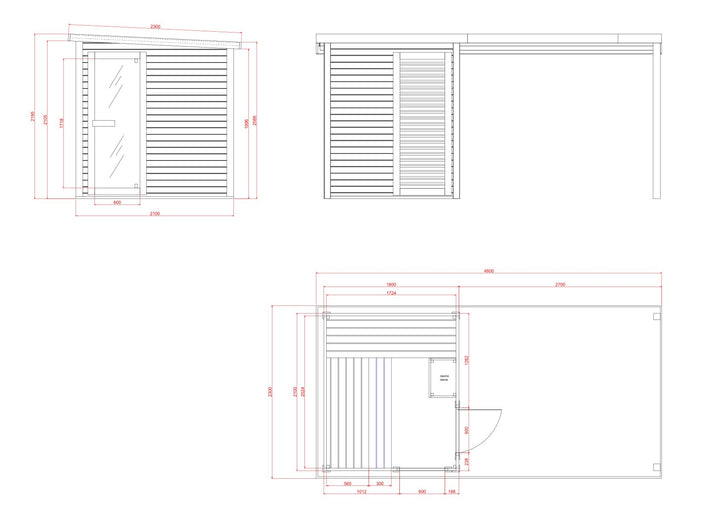 Outdoorsauna RAUMA für 4 - 5 Personen