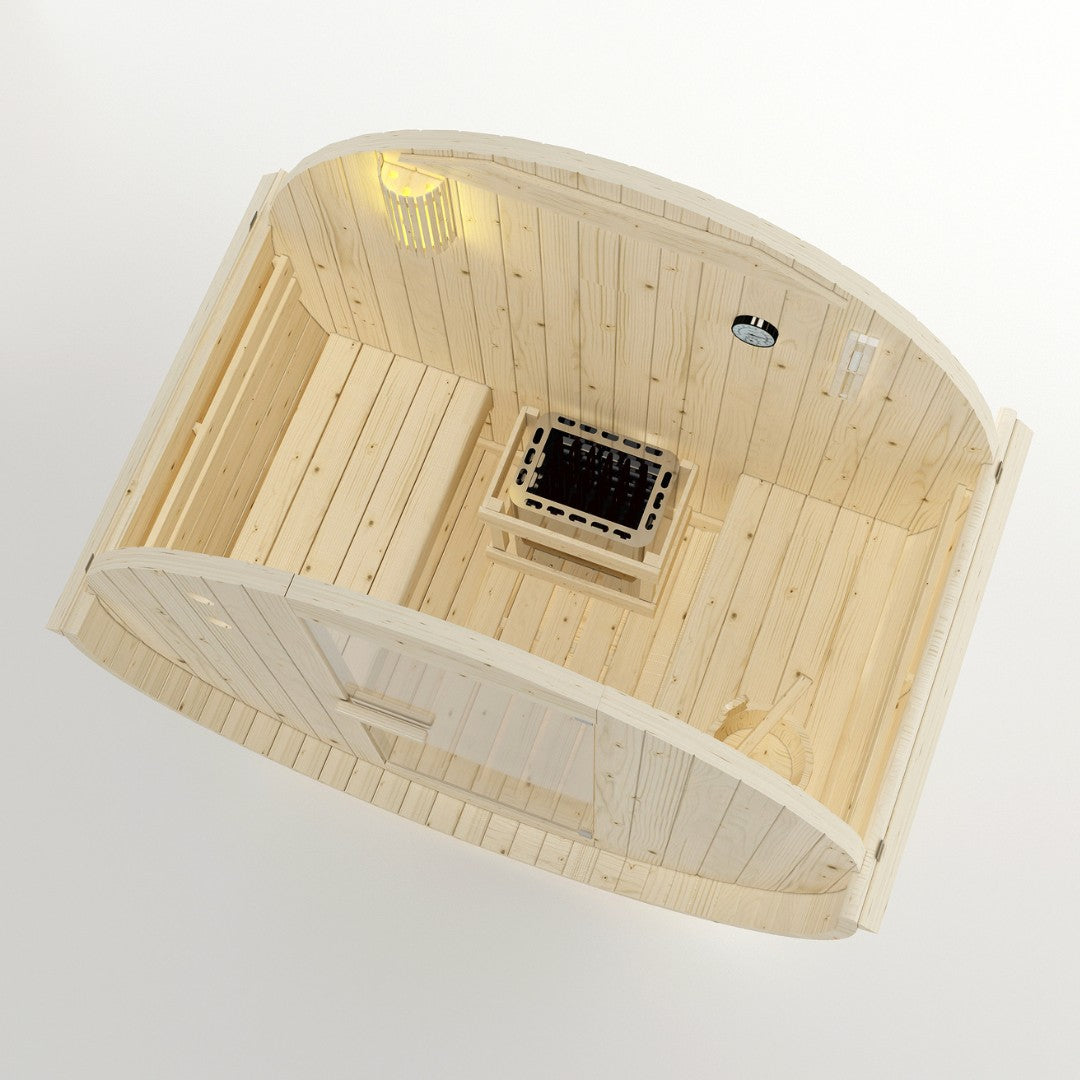 Outdoor barrel sauna TROMSÖ M for 2 people