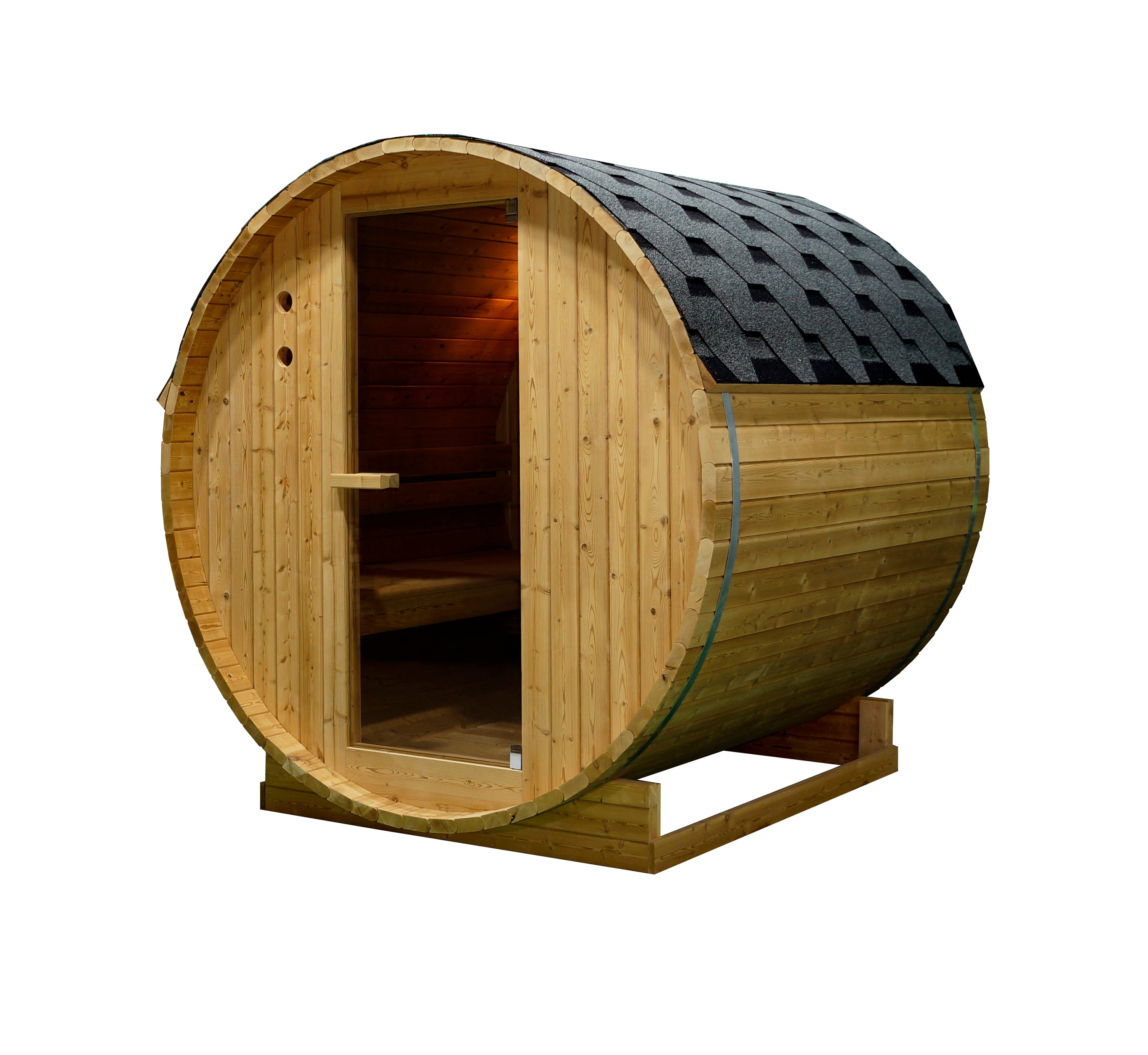 Sauna de barril al aire libre TROMSÖ XL para 6 personas