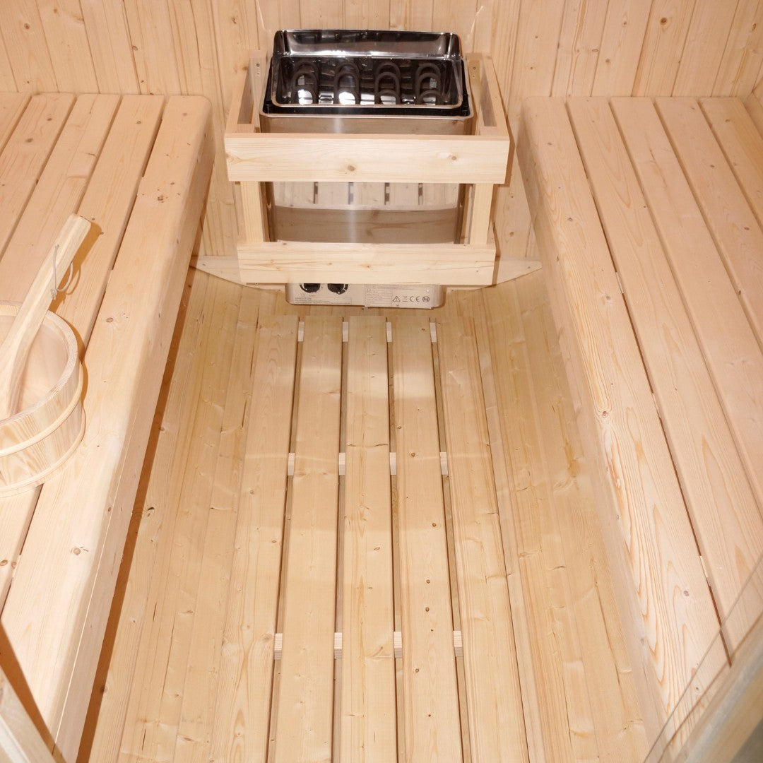 Outdoor barrel sauna TROMSÖ L for 4 people