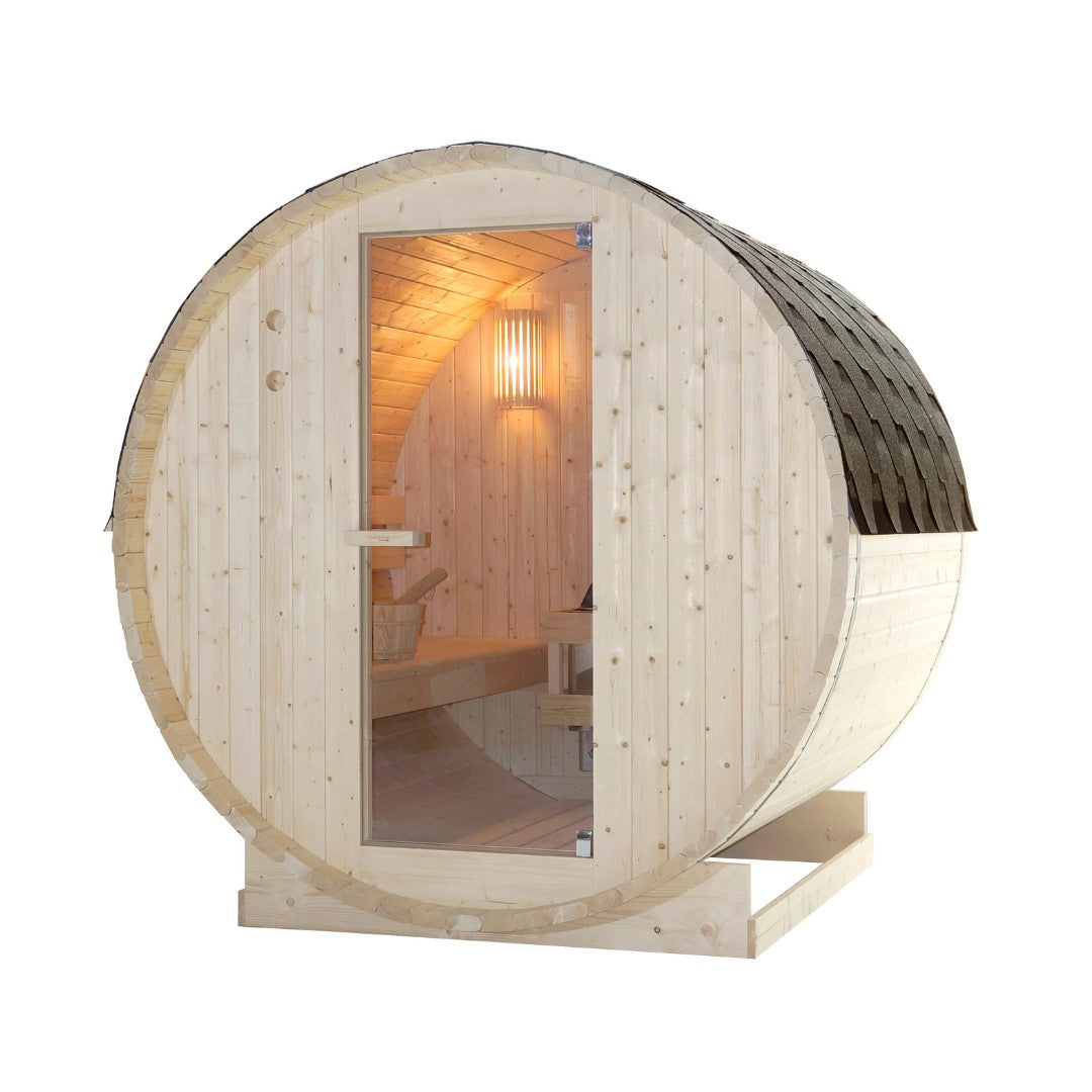 Outdoor barrel sauna TROMSÖ L for 4 people