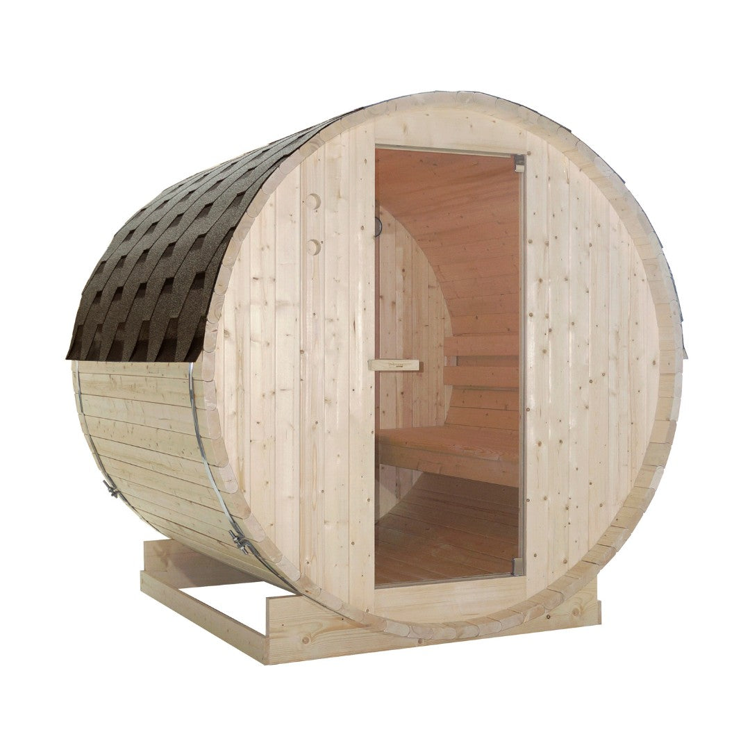 Outdoor barrel sauna TROMSÖ L for 4 people