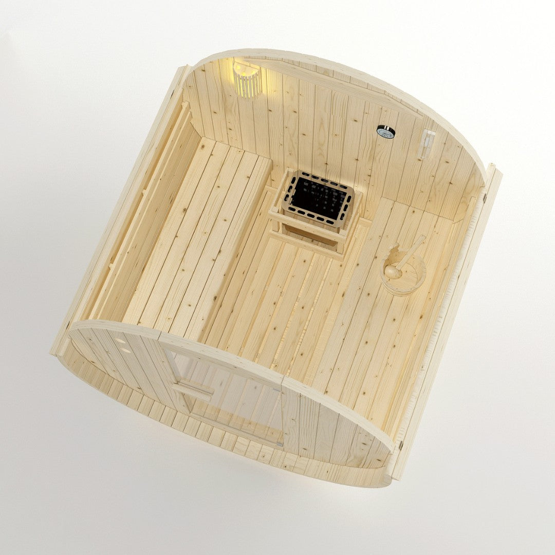 Outdoor barrel sauna TROMSÖ L for 4 people