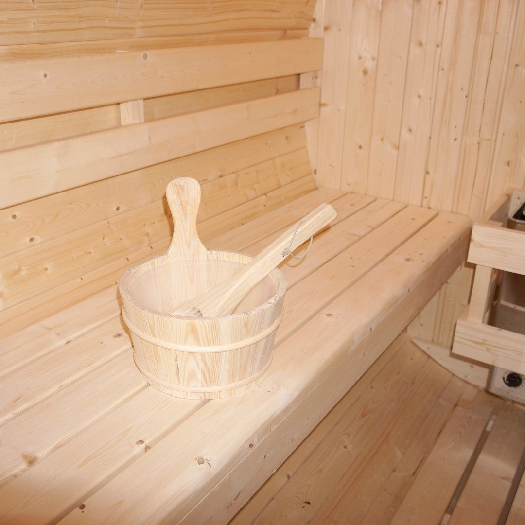 Outdoor barrel sauna TROMSÖ L for 4 people