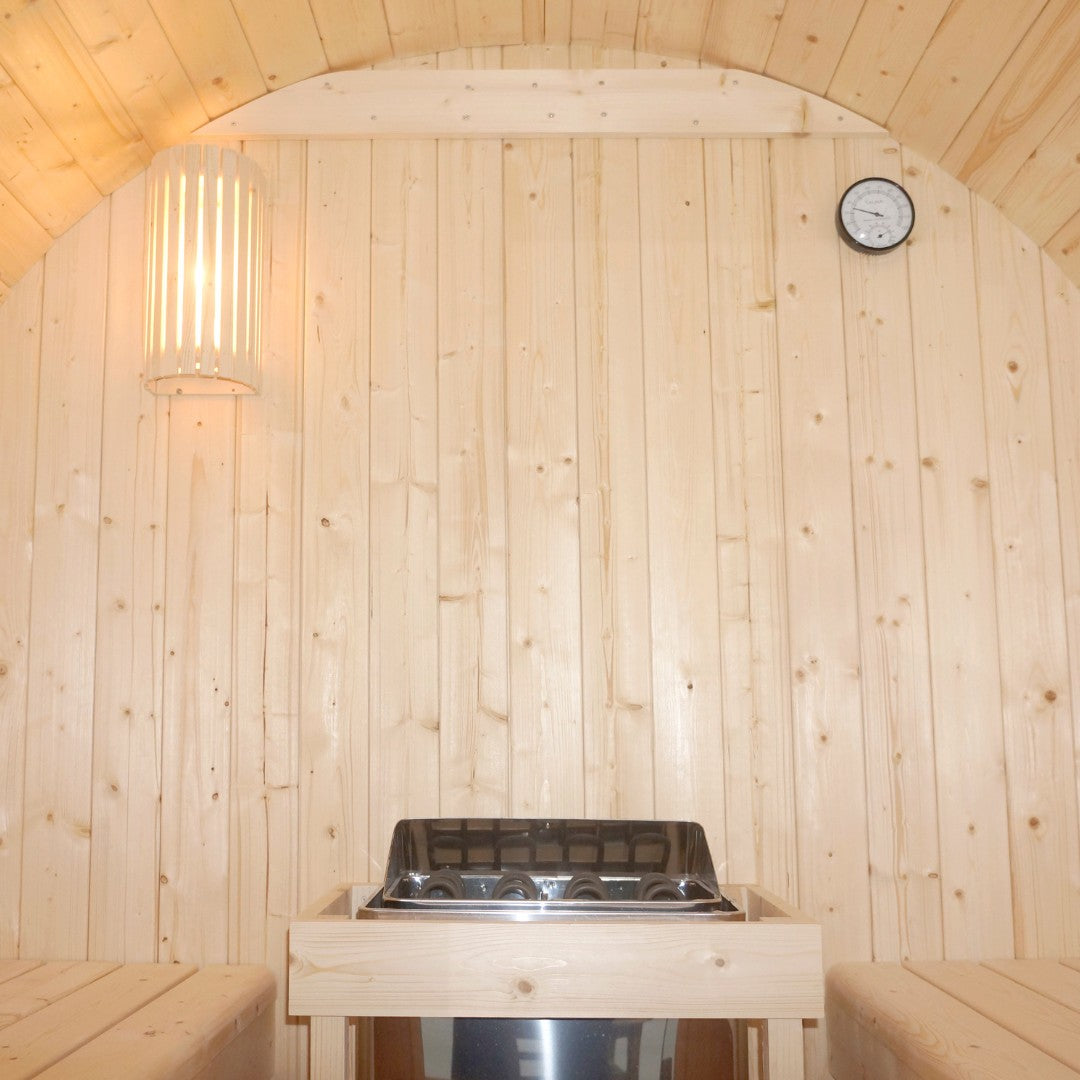Outdoor barrel sauna TROMSÖ L for 4 people