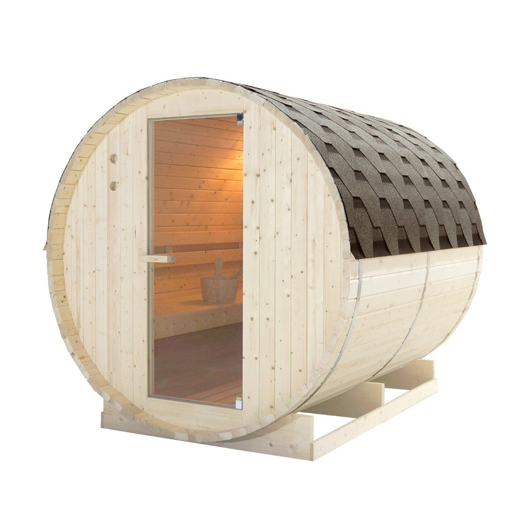 Outdoor Fasssauna TROMSÖ XL für 6 Personen