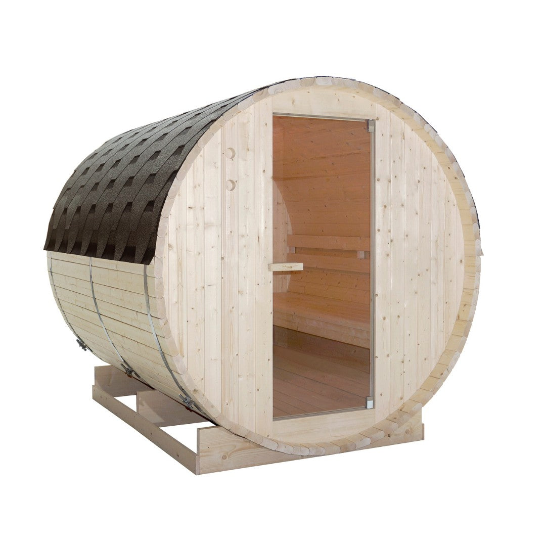 Outdoor Fasssauna TROMSÖ XL für 6 Personen