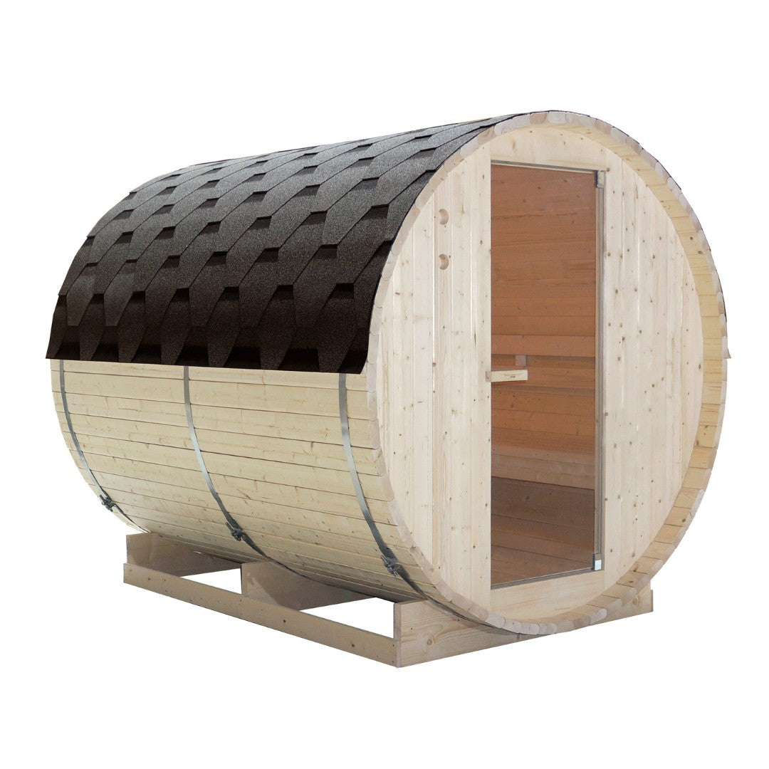 Outdoor Fasssauna TROMSÖ XL für 6 Personen