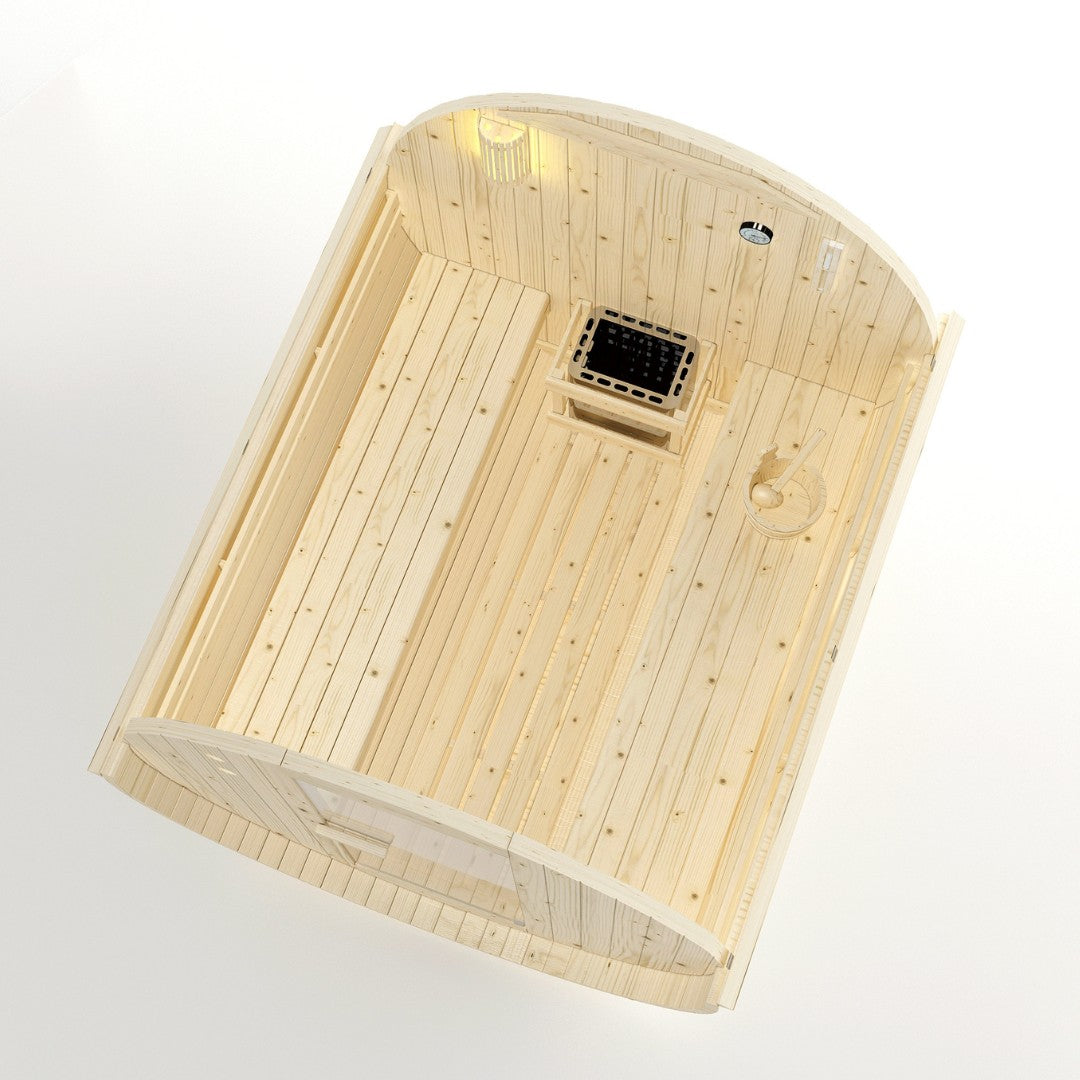 Outdoor Fasssauna TROMSÖ XL für 6 Personen