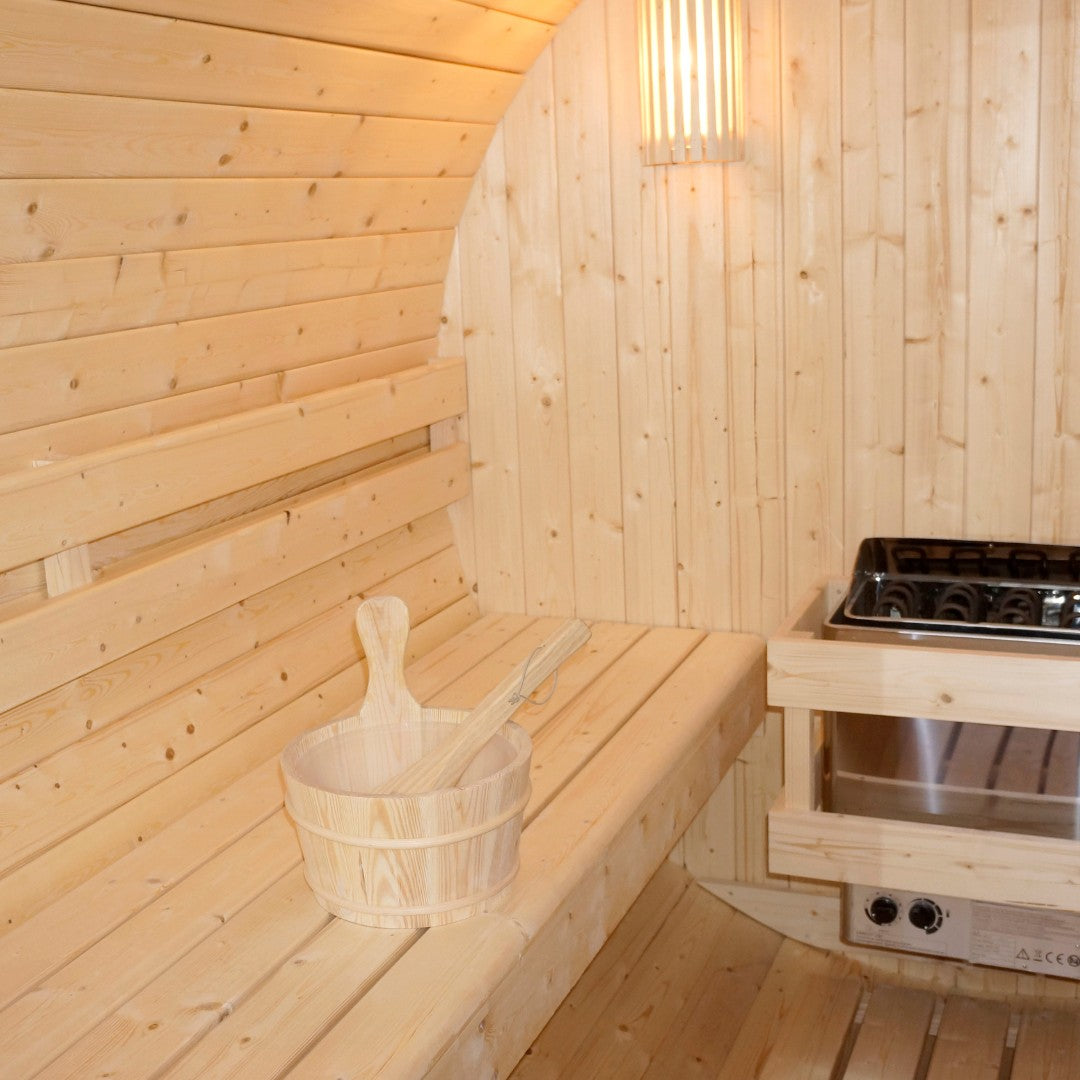 Outdoor Fasssauna TROMSÖ XL für 6 Personen