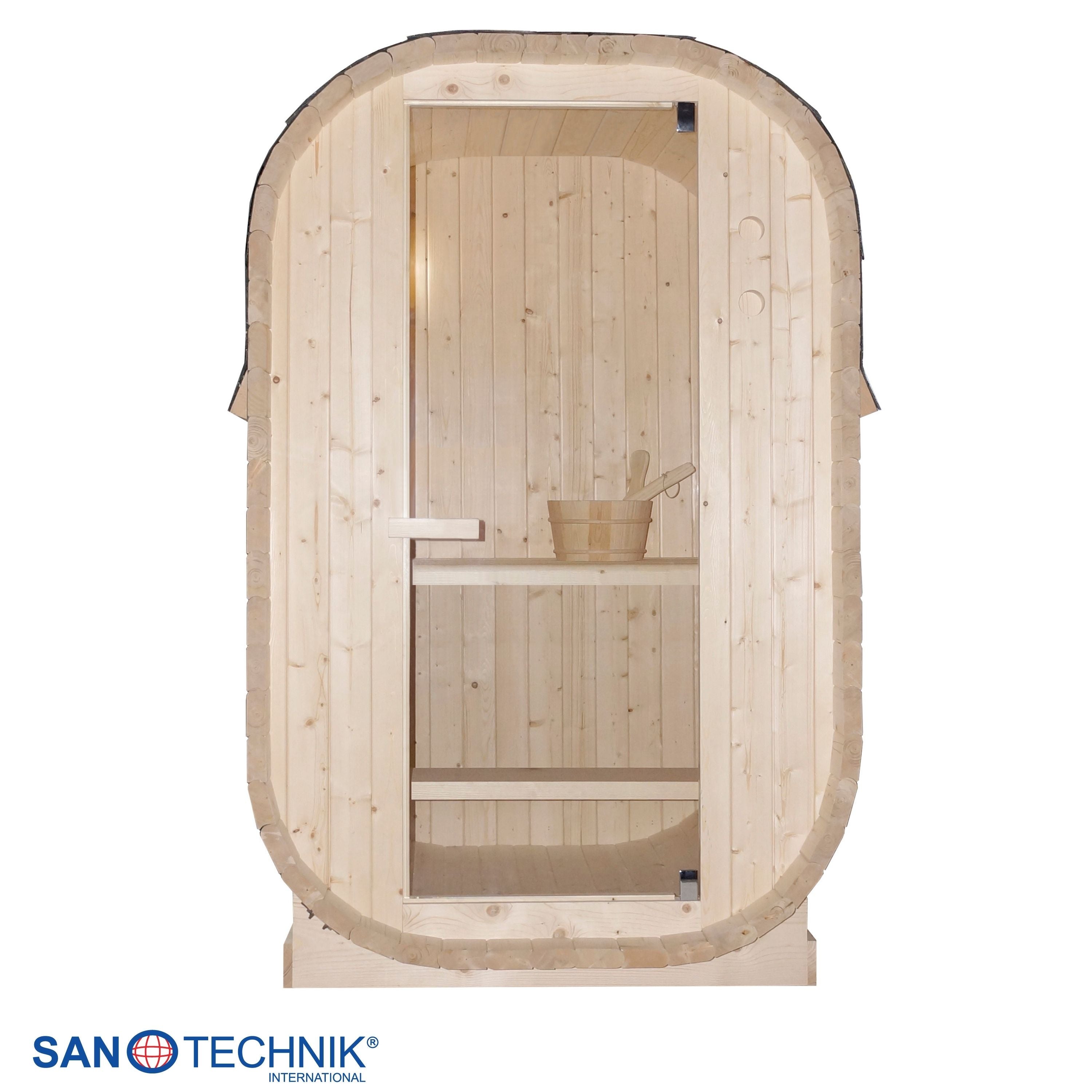 Outdoor Fasssauna LINDHOLM für 1-2 Personen