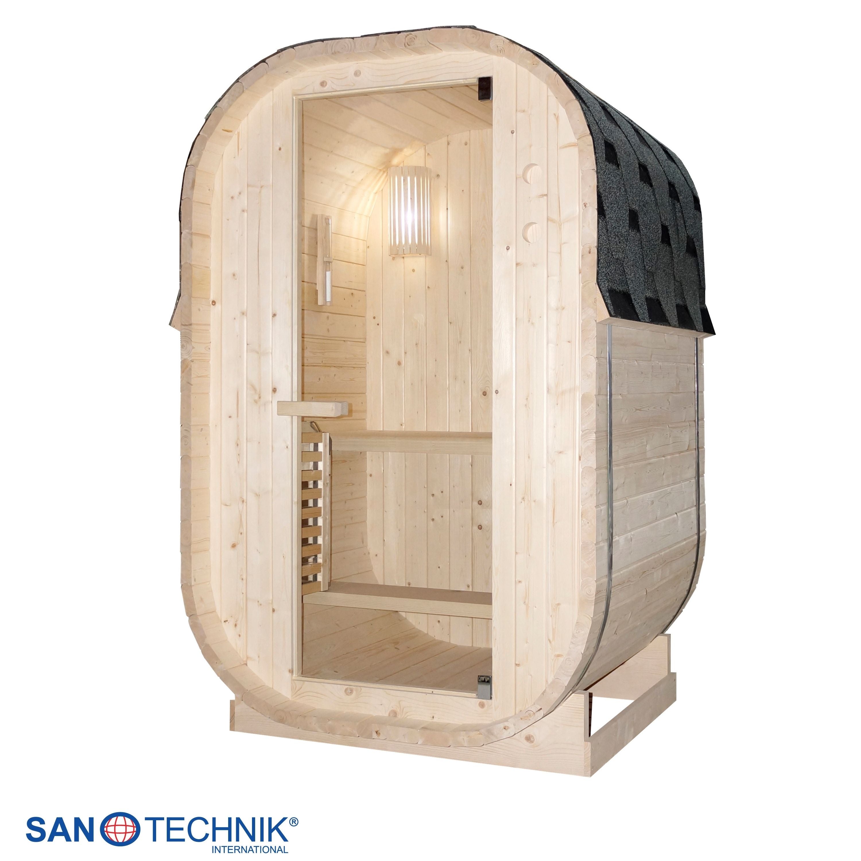 Outdoor Fasssauna LINDHOLM für 1-2 Personen