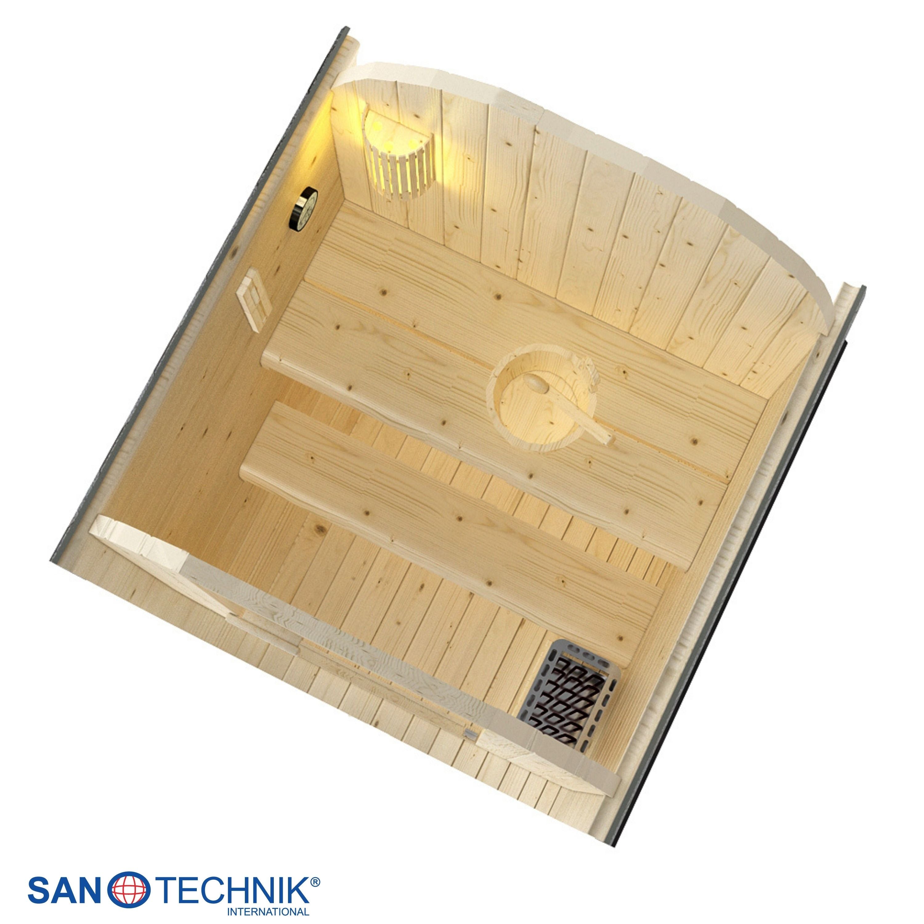 Outdoor barrel sauna LINDHOLM for 1-2 people