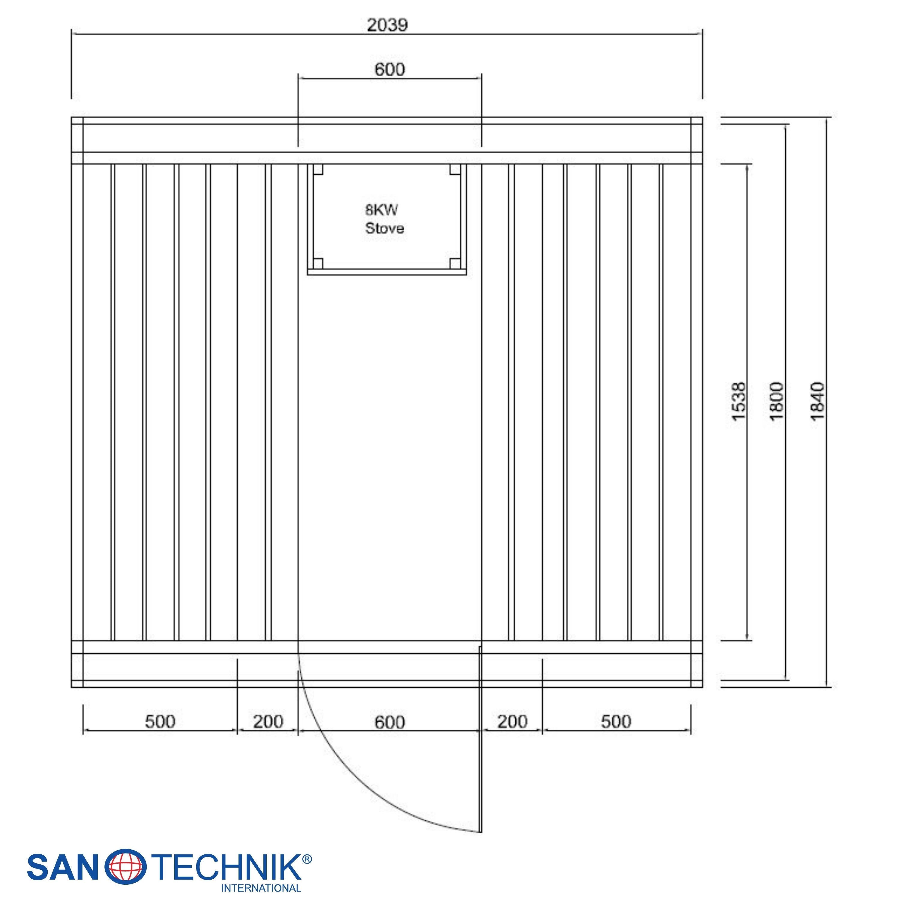 Sauna exterior HANKO para 6 personas