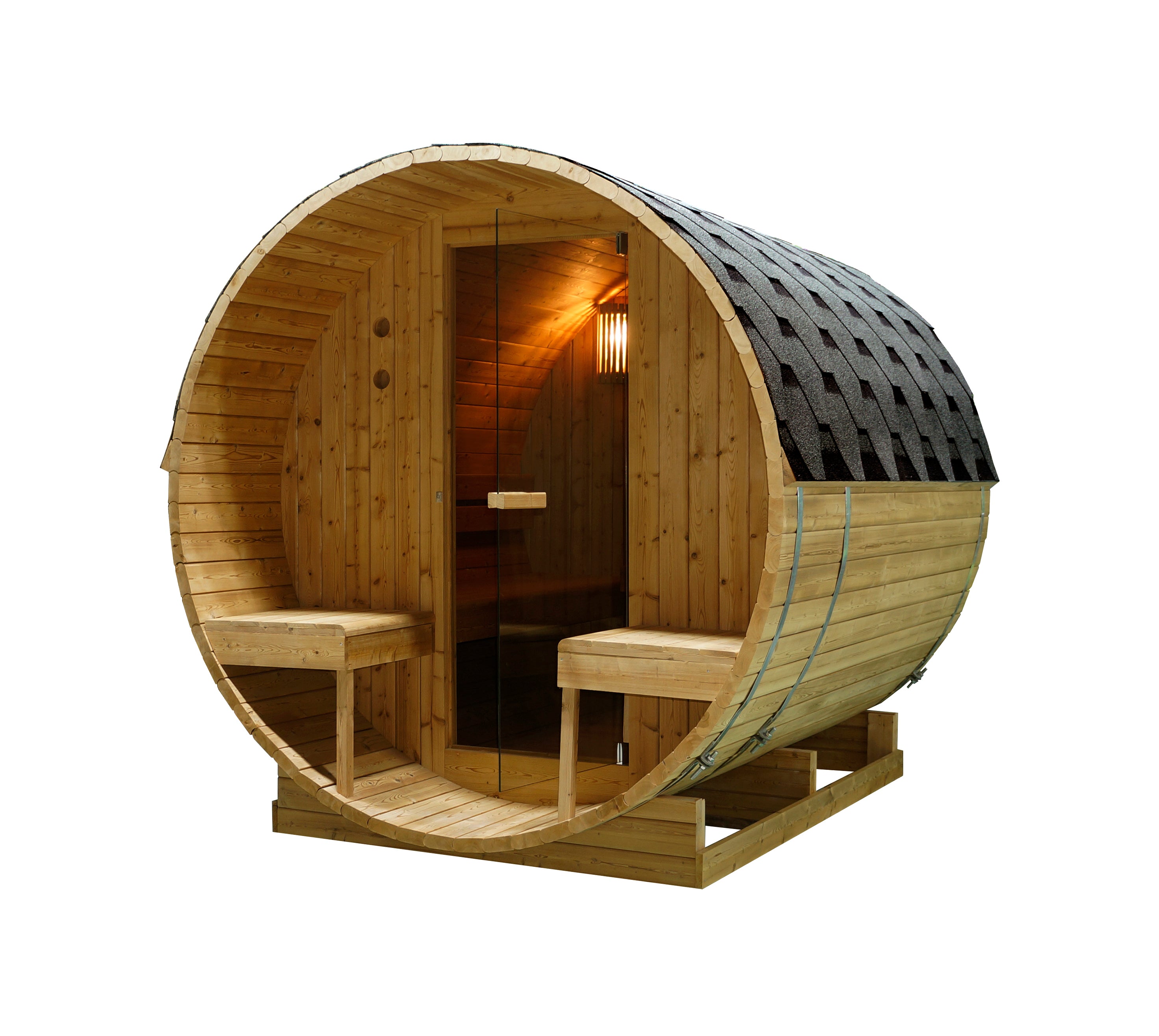 Sauna de barril al aire libre BERGEN para 4 - 6 personas