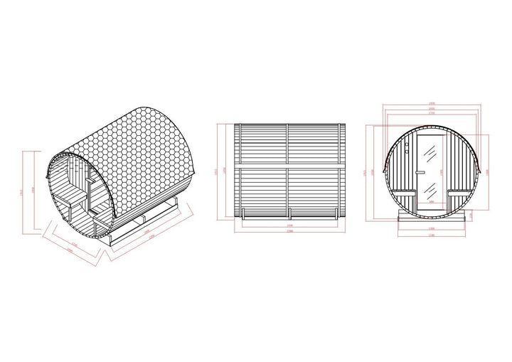 Outdoor barrel sauna BERGEN