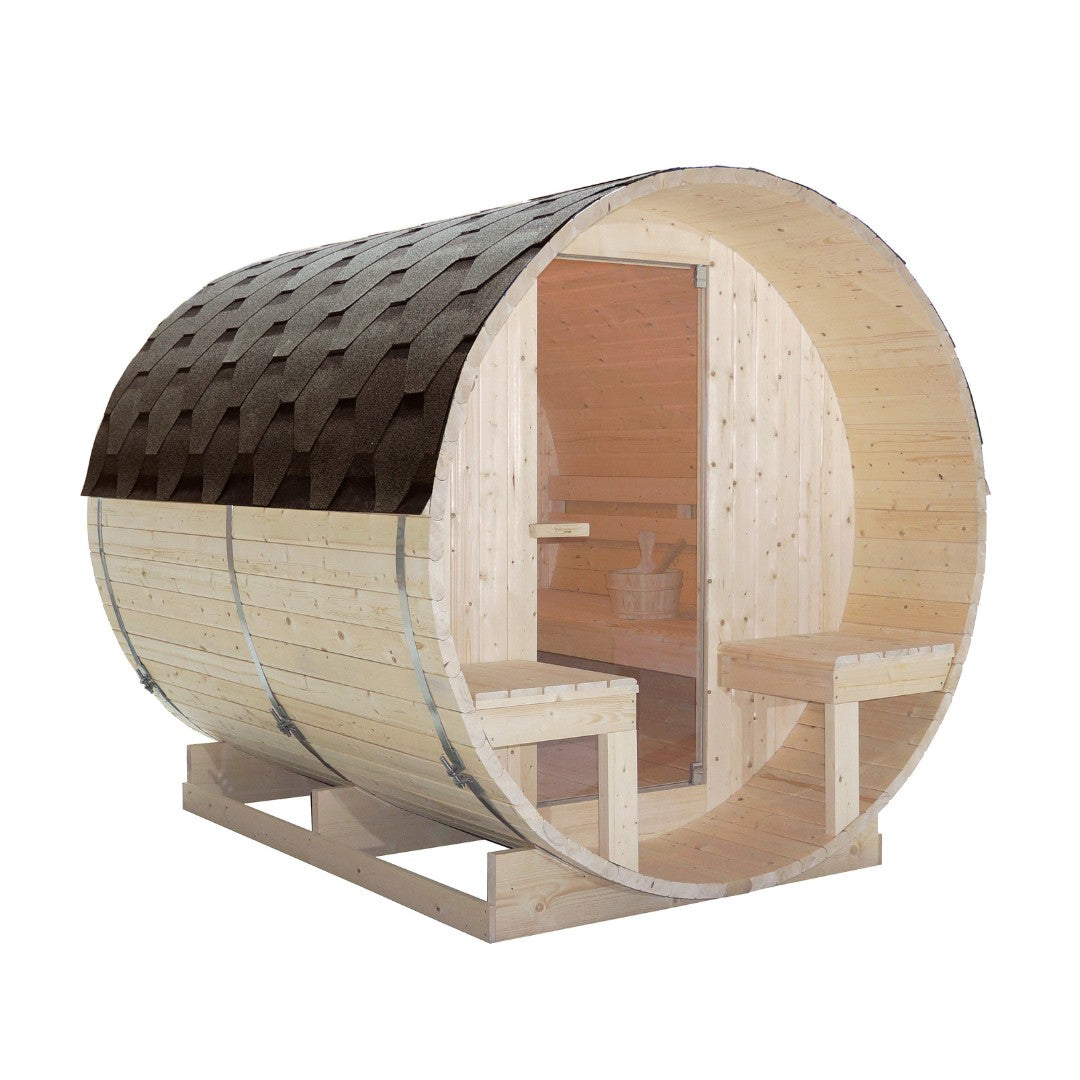 Outdoor Fasssauna BERGEN für 4 - 6 Personen