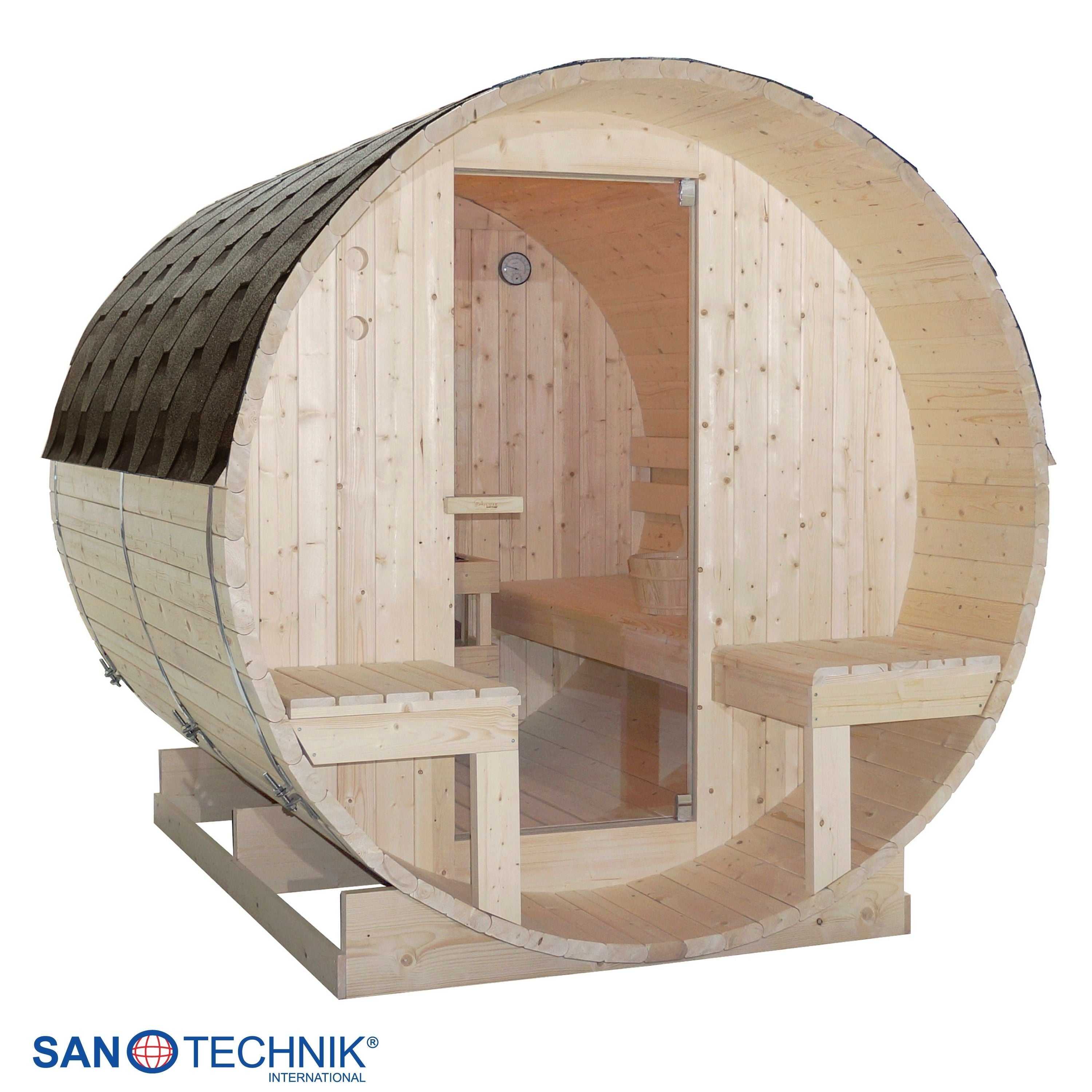 Outdoor Fasssauna BERGEN für 4 - 6 Personen
