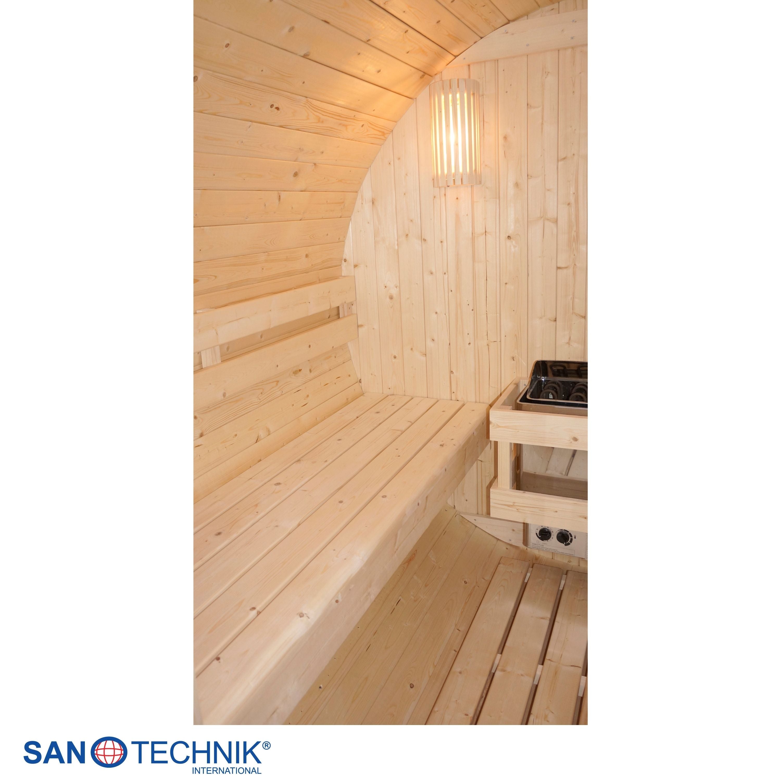 Outdoor Fasssauna BERGEN für 4 - 6 Personen