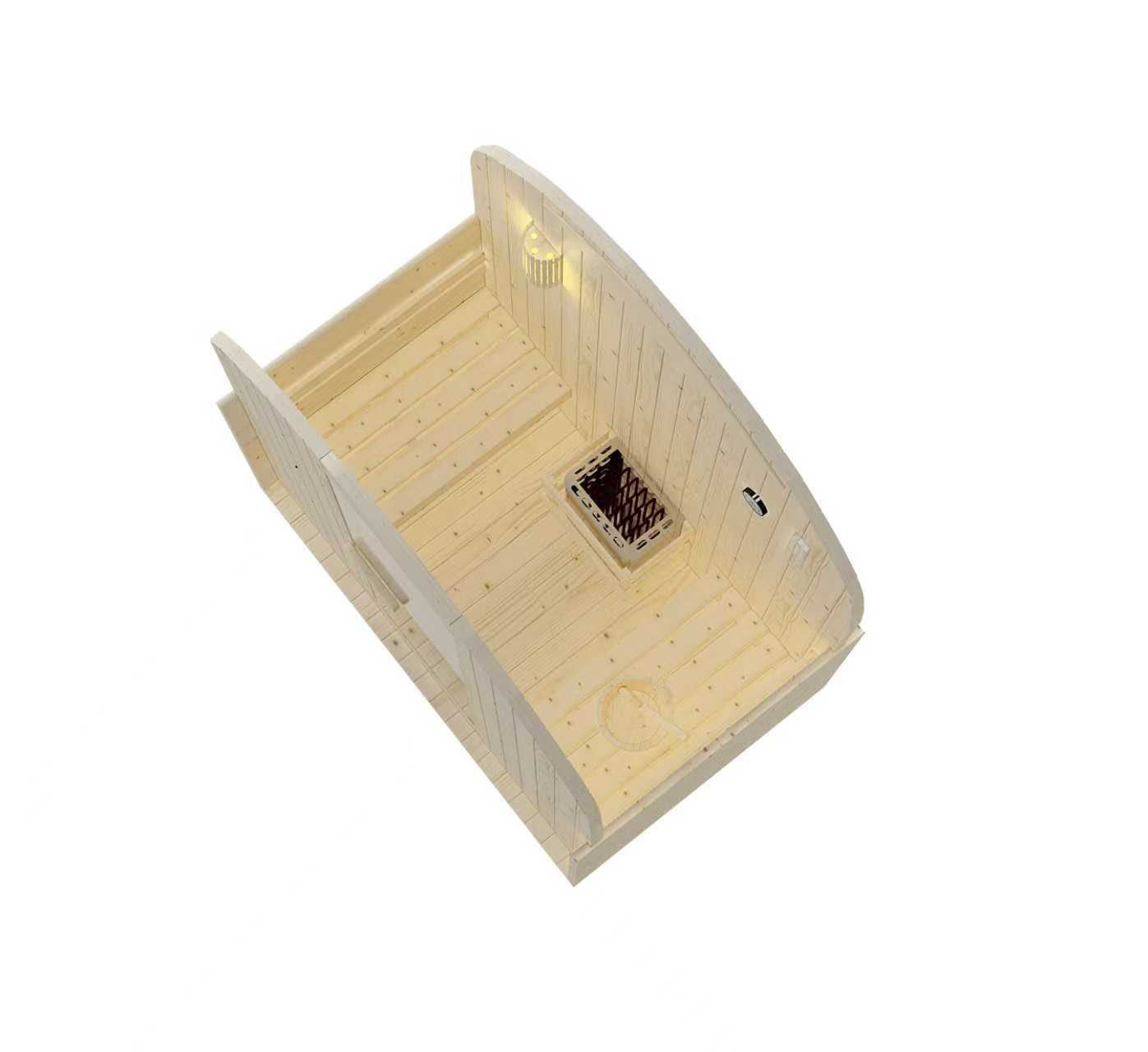 ISLAND L Außen Sauna für 2 P. 189x120x200 cm (Bausatz)