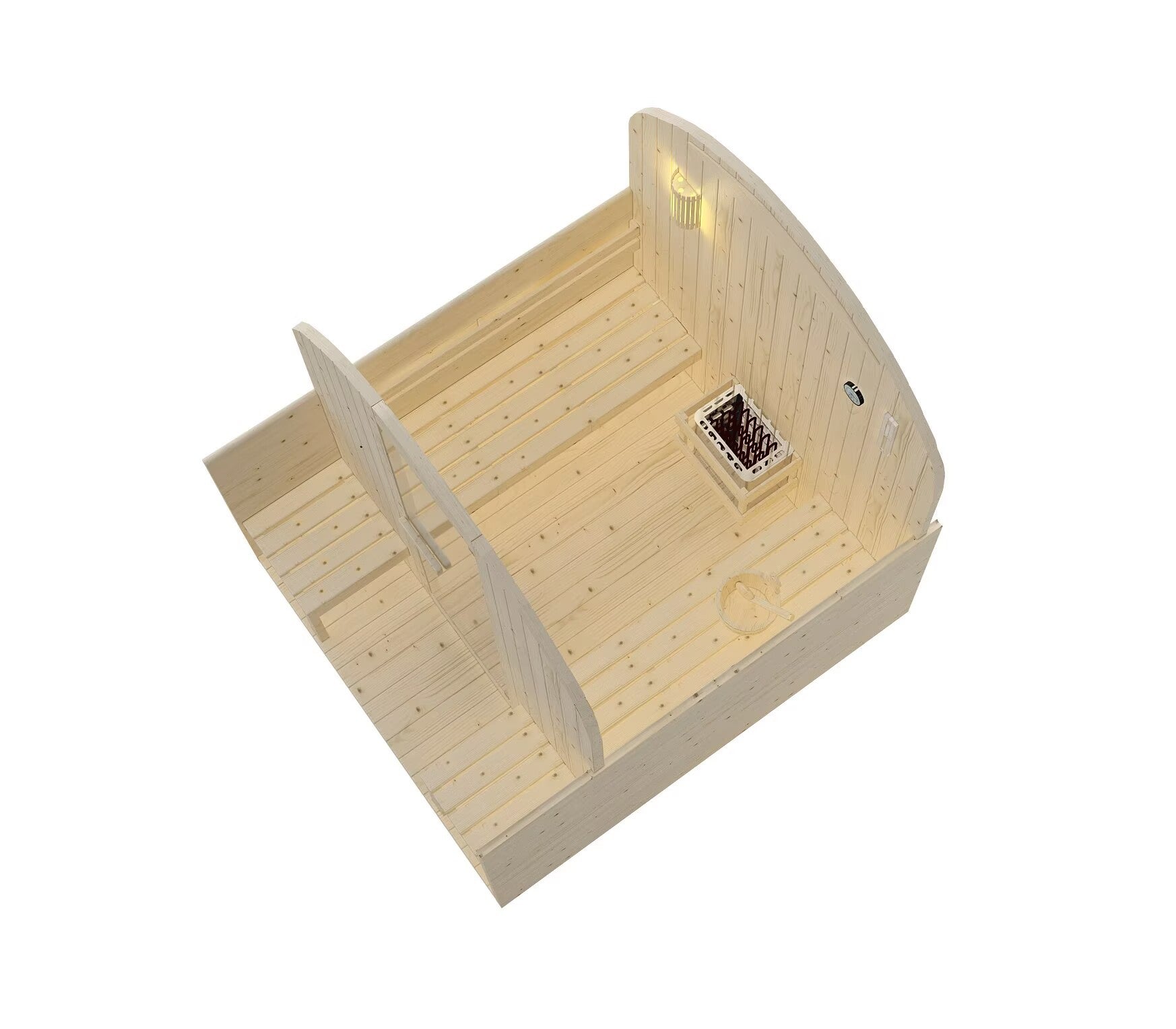 ISLAND XL Außen Sauna für 4 P. 189x220x200 cm (Bausatz)