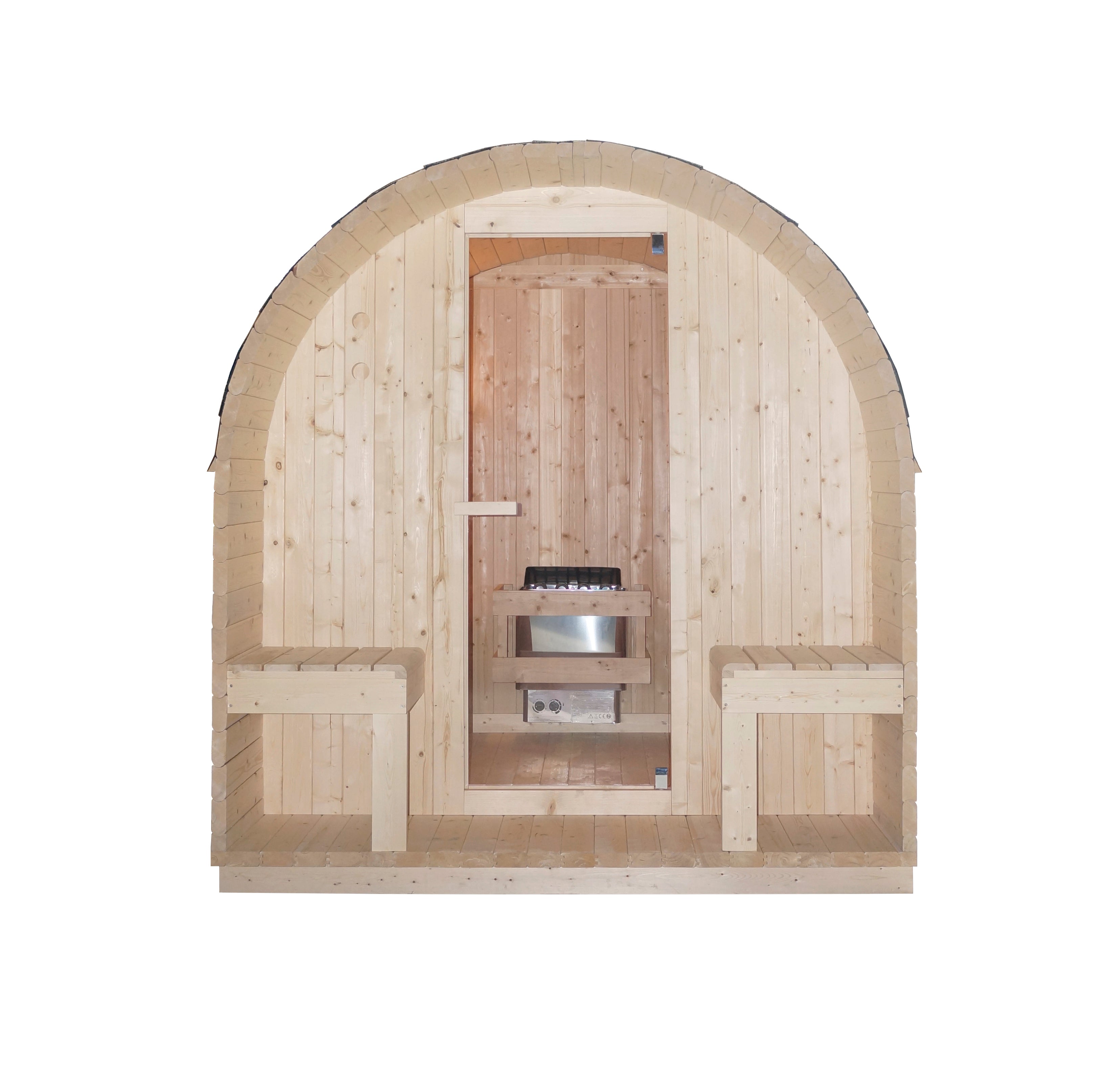 ISLAND XL Außen Sauna für 4 P. 189x220x200 cm (Bausatz)