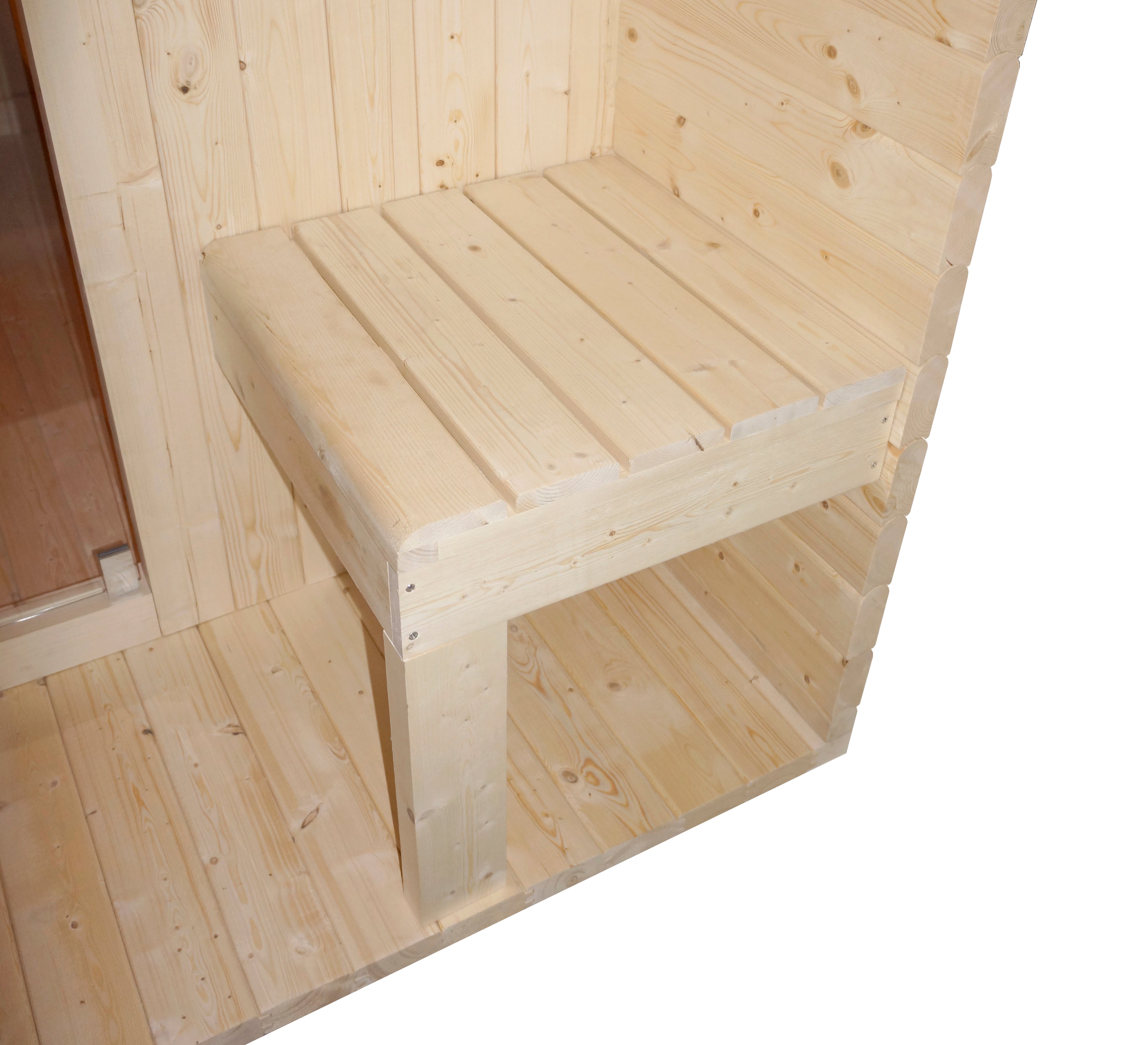 ISLAND XL Außen Sauna für 4 P. 189x220x200 cm (Bausatz)