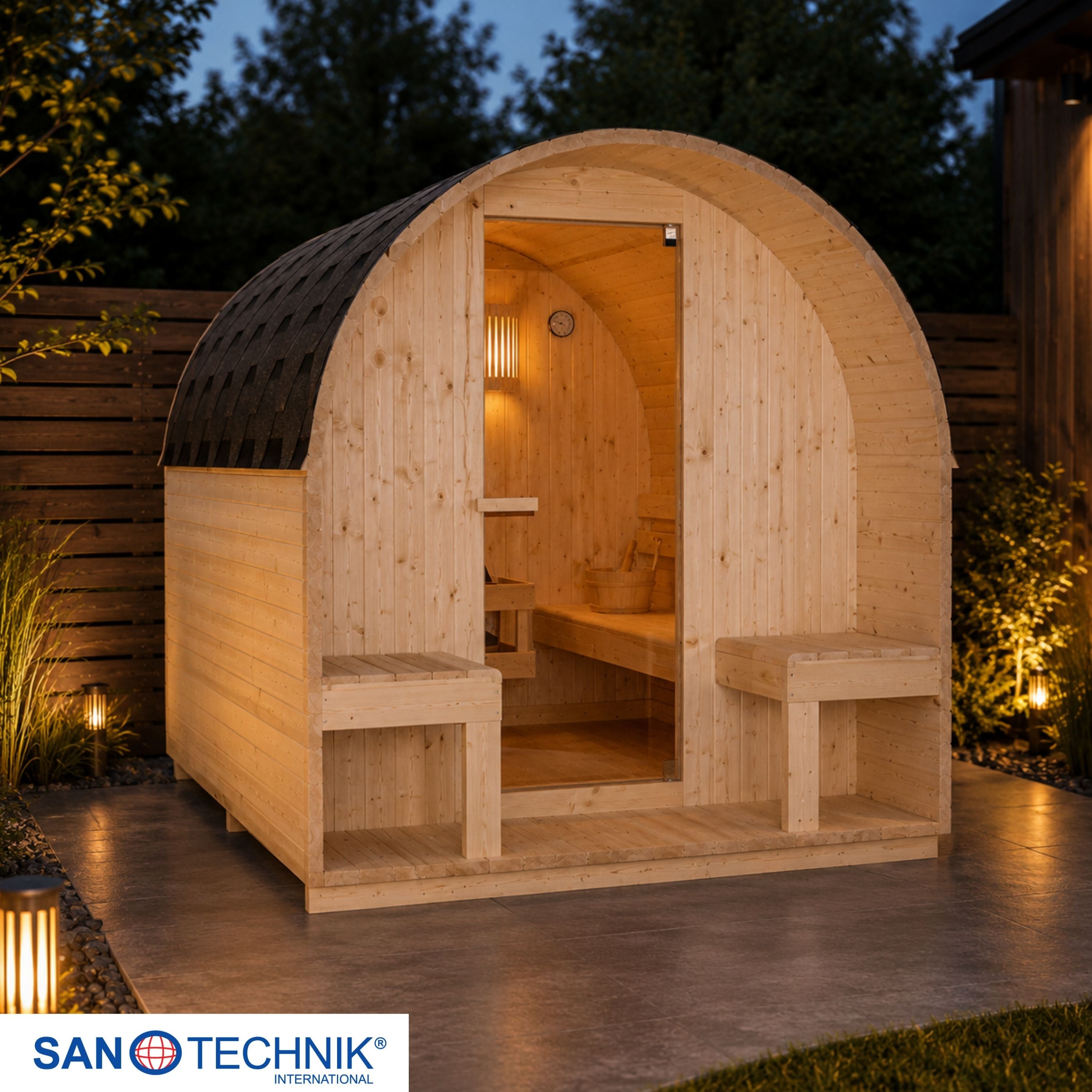 Sauna exterior ISLAND XL para 4 personas