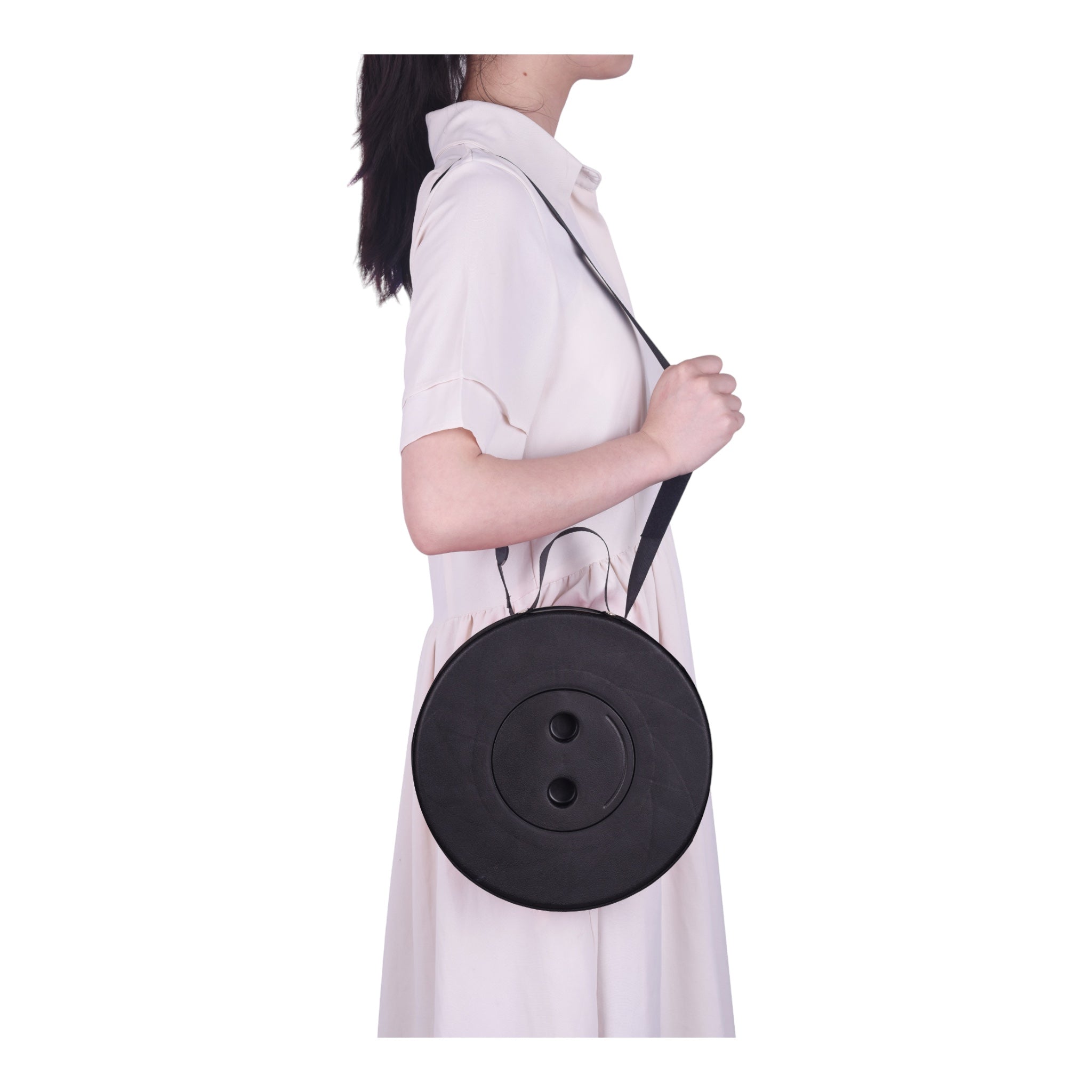 Portable telescopic stool with shoulder strap in 3 different colors