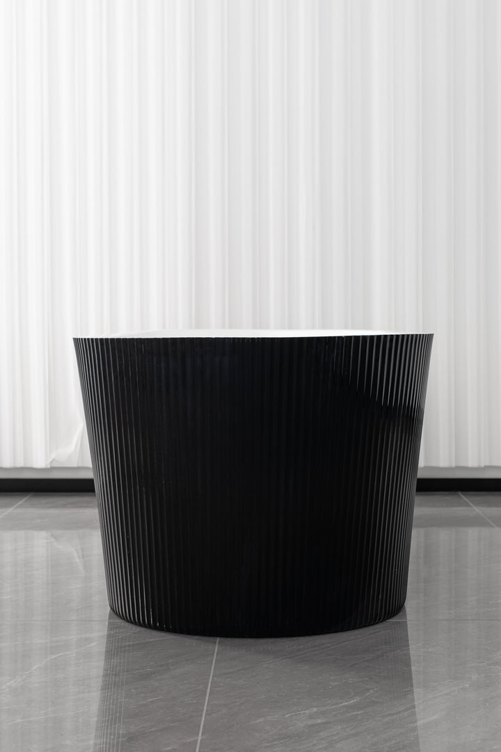 Freistehende Badewanne RENO 170x75x58 cm schwarz