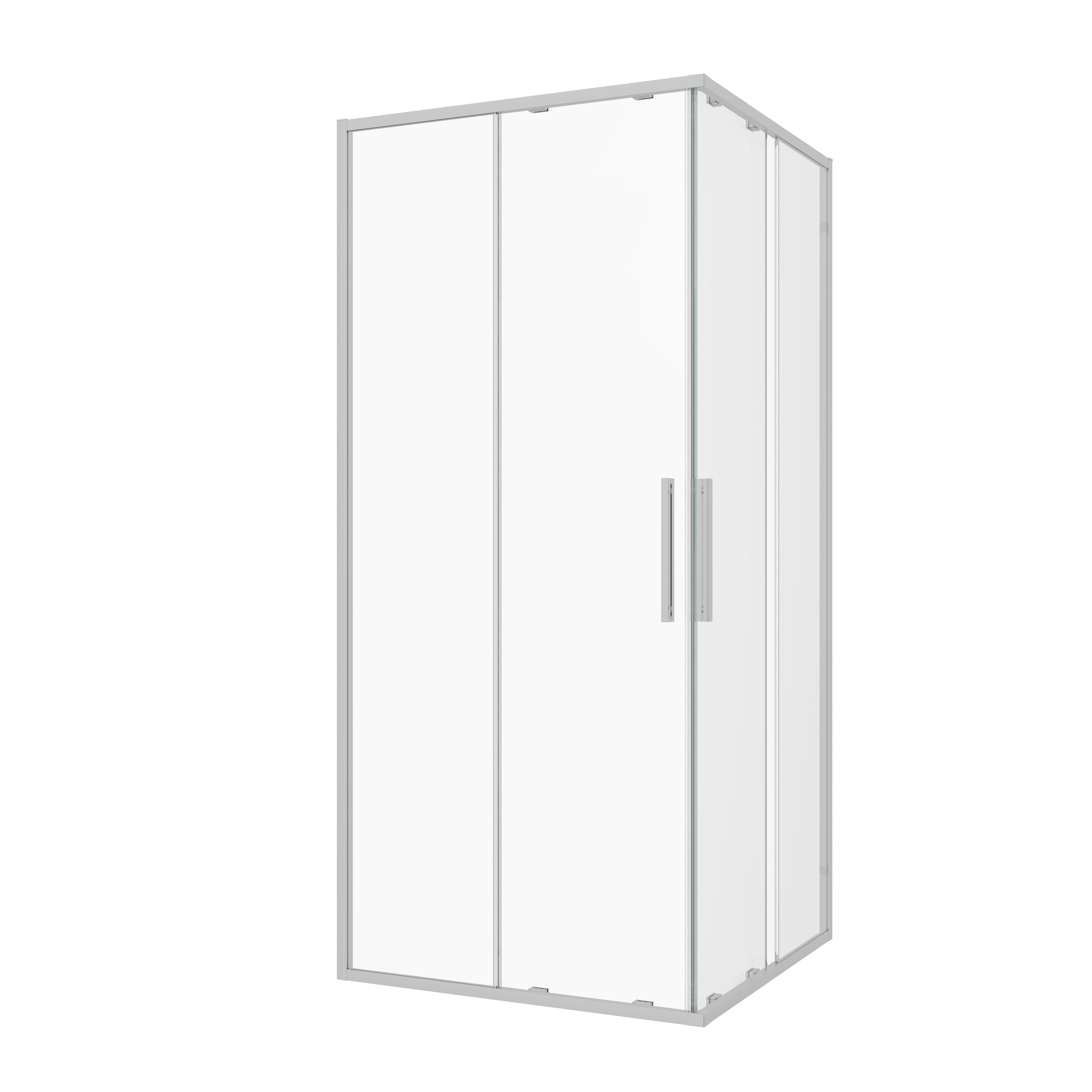 Eckdusche Schiebetür SLIMLINE chrom Easy-Clean in 5 verschiedenen Größen