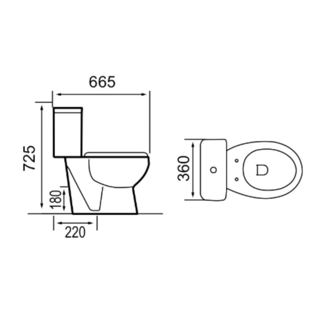 Spülrandloser WC Monoblock ROMA I