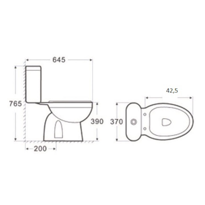 WC Monoblock  Abgang I/S