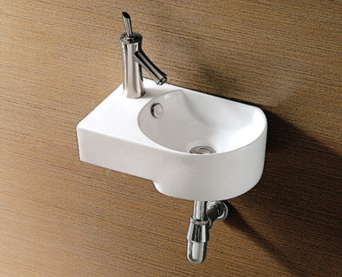 Ceramic countertop washbasin left 41x27 x13 cm