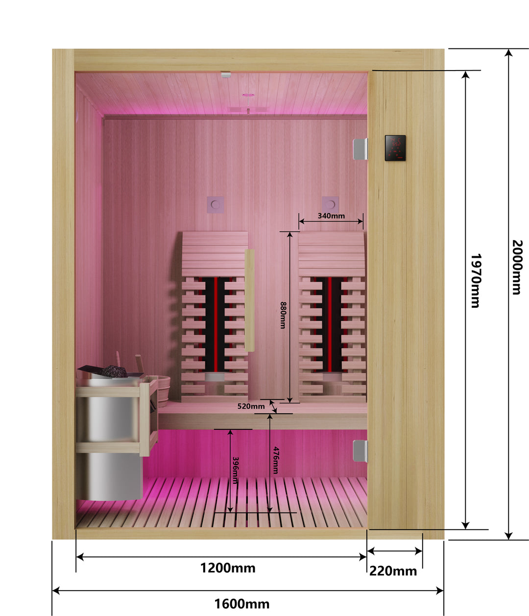 Infrared and Finnish sauna ALASKA