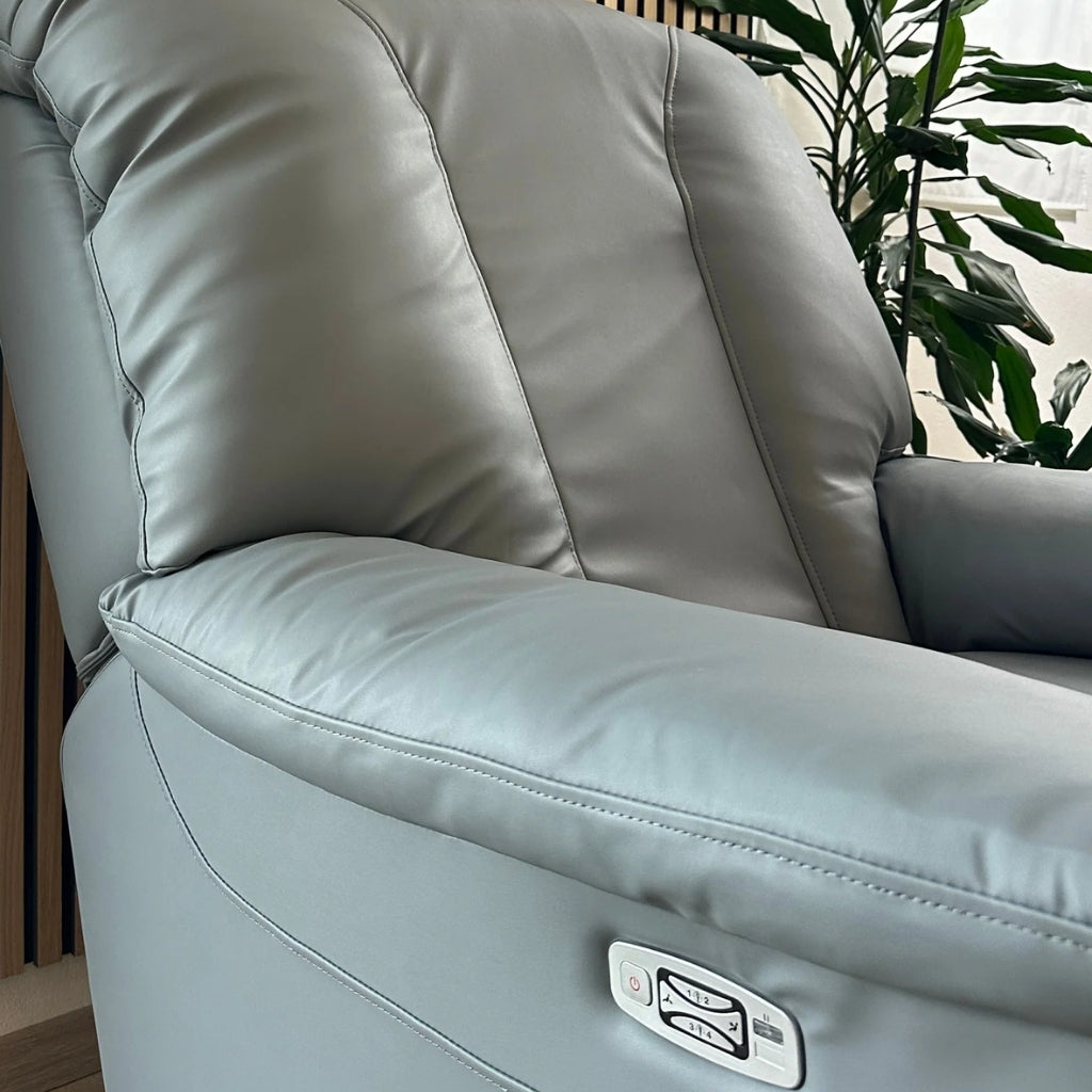 Massagesessel hellgrau - Shiatsu Massagefunktion