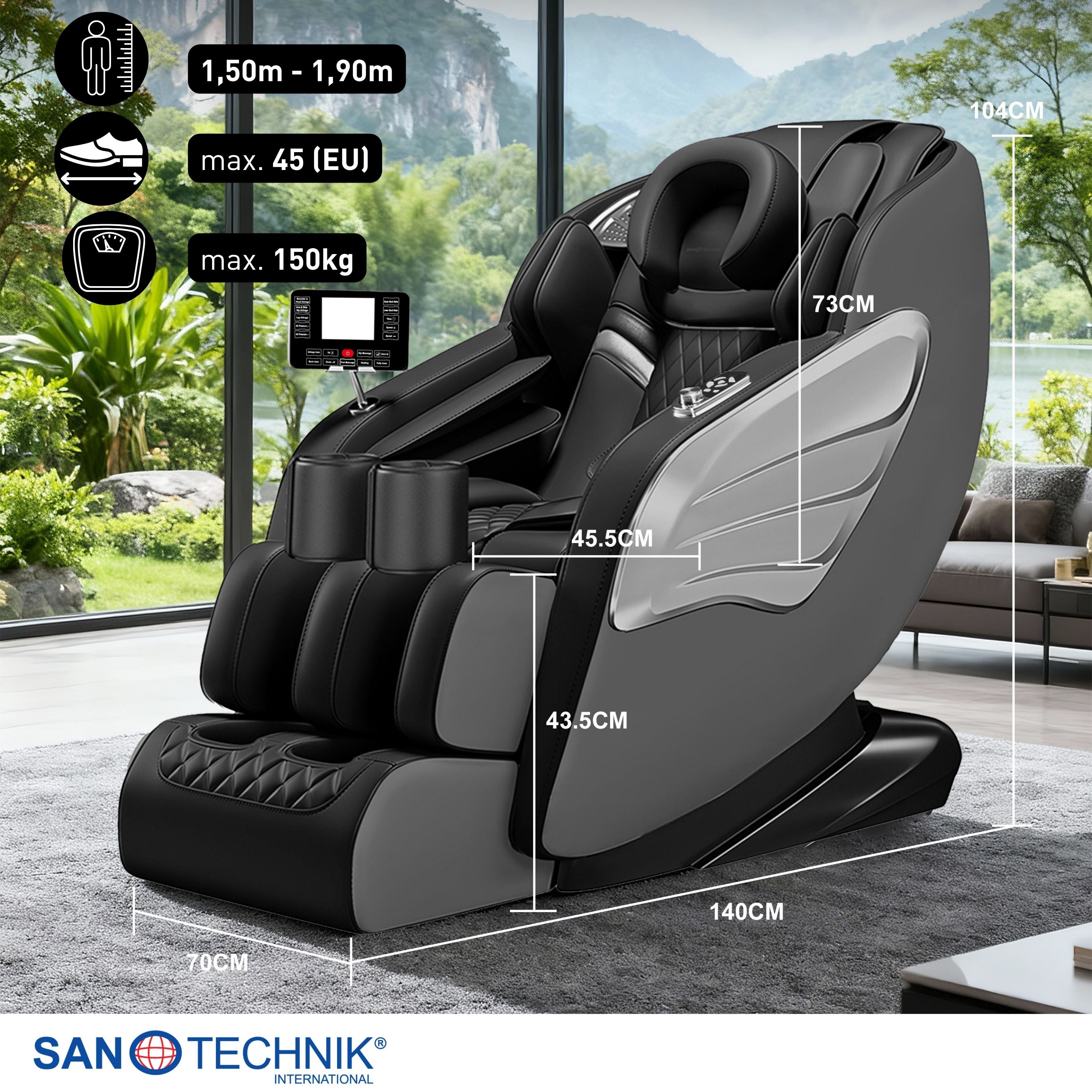 Master Pro luxury massage chair black