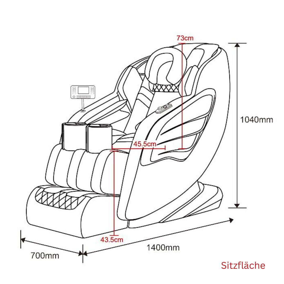 Master Pro Luxus-Massagesessel schwarz