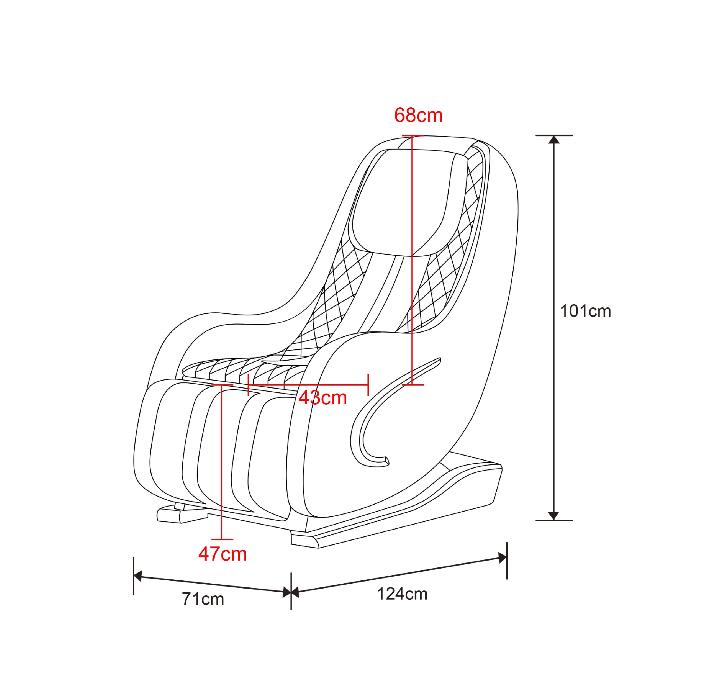 Luxus-Massagesessel grau/beige