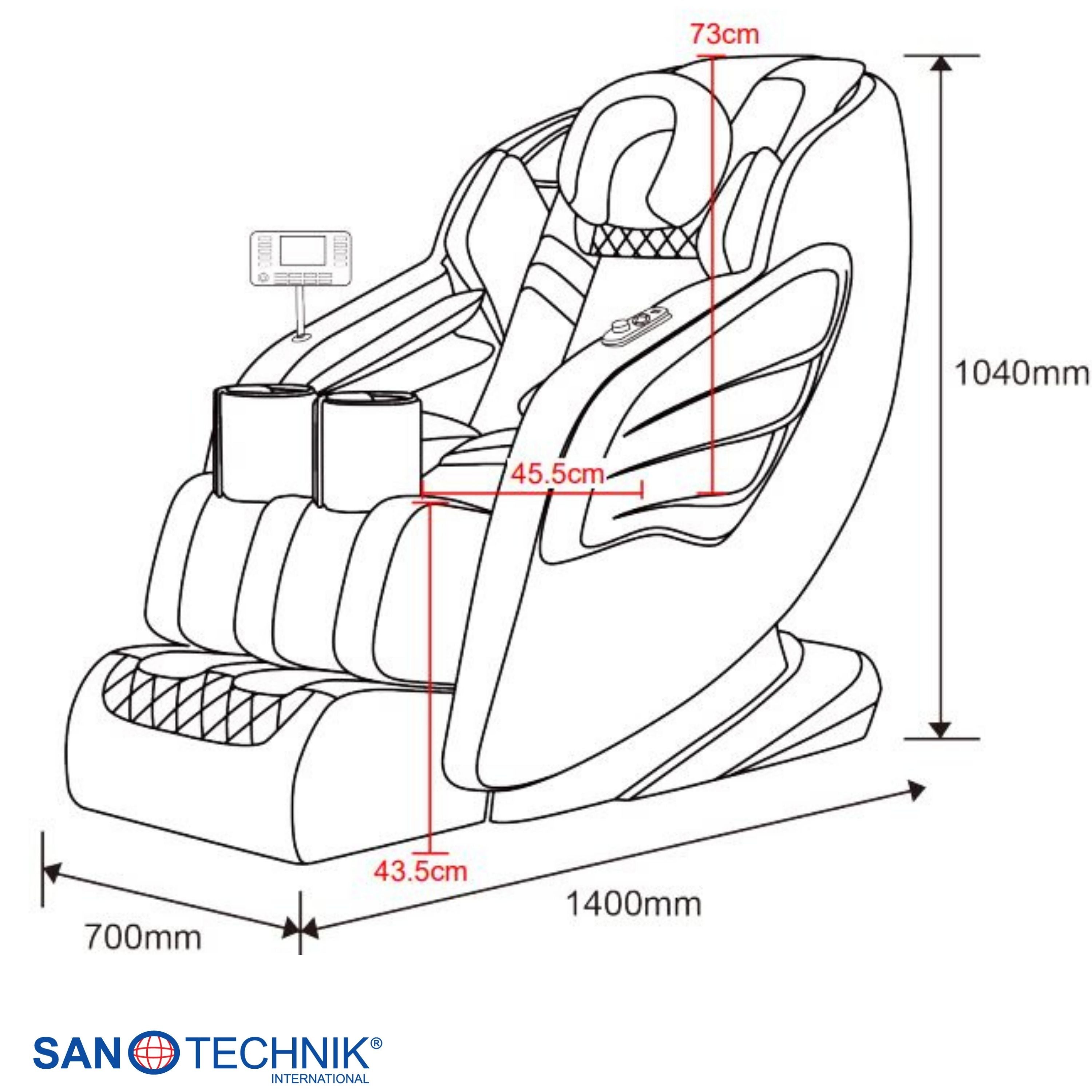Sillón de masaje de lujo Master Pro, beige