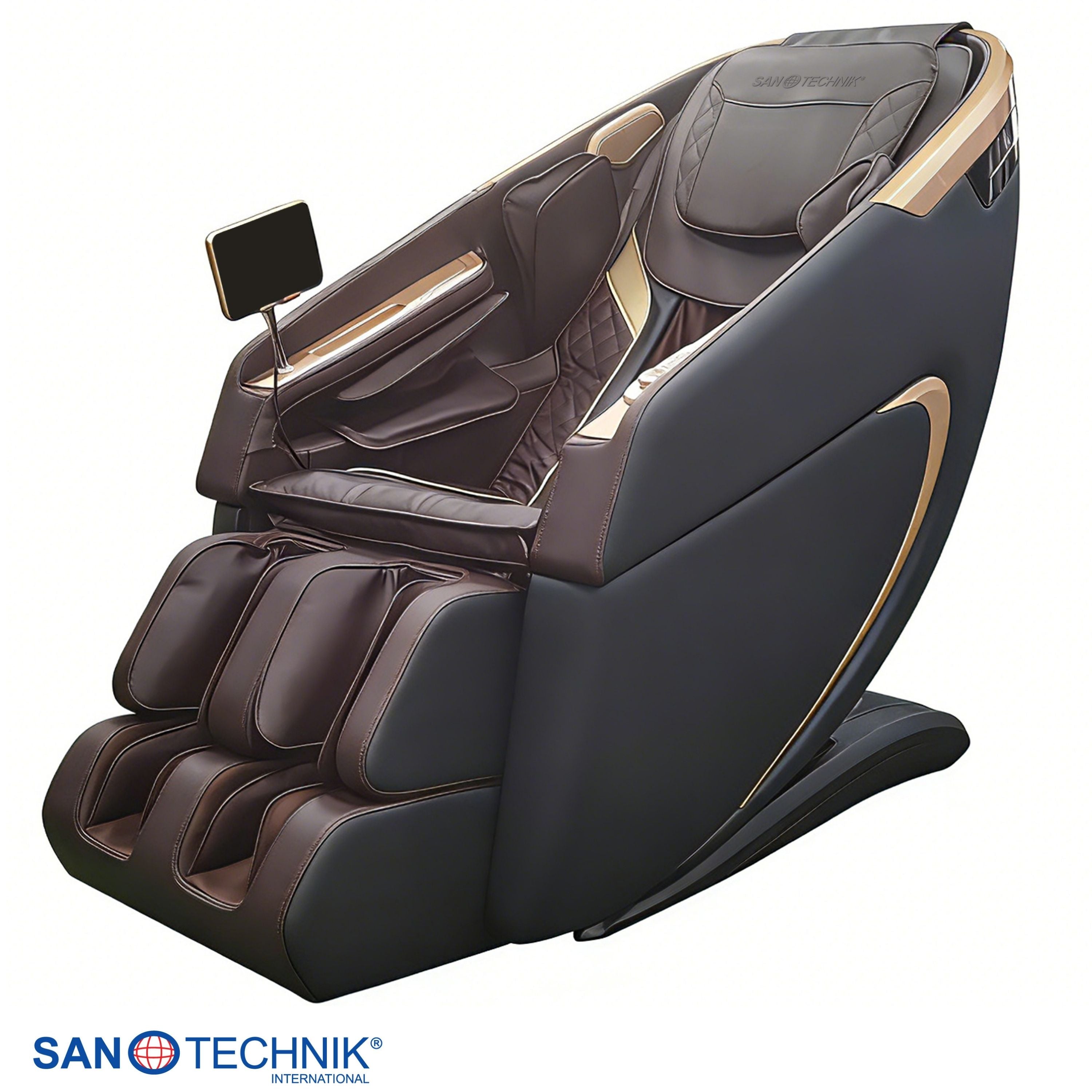 MEDORA Luxus-Massagesessel anthrazit/braun